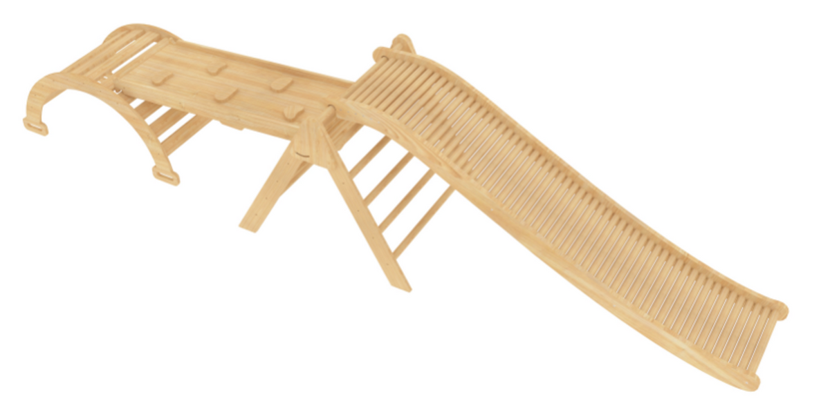 Wooden Roller Slide Add-On for Avenlur Climbers | Indoor Roller Slide, Climber Not Included