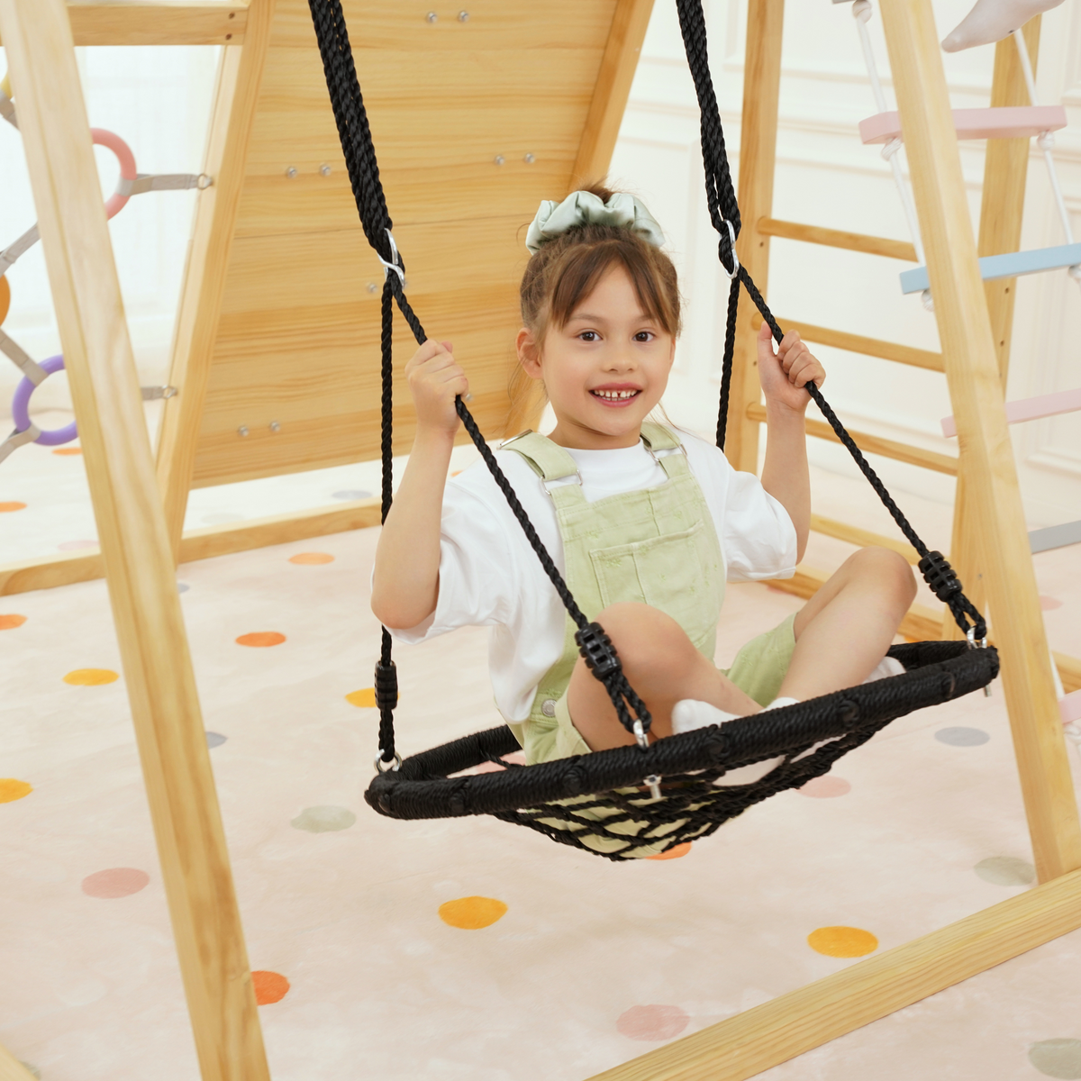 Sweetgum XL | 8-in-1 Indoor Playset for Toddlers with Slide and Swing
