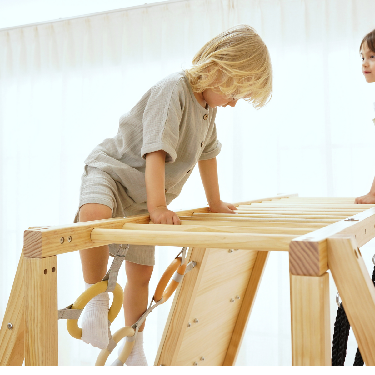 Sweetgum XL | 8-in-1 Indoor Playset for Toddlers with Slide and Swing