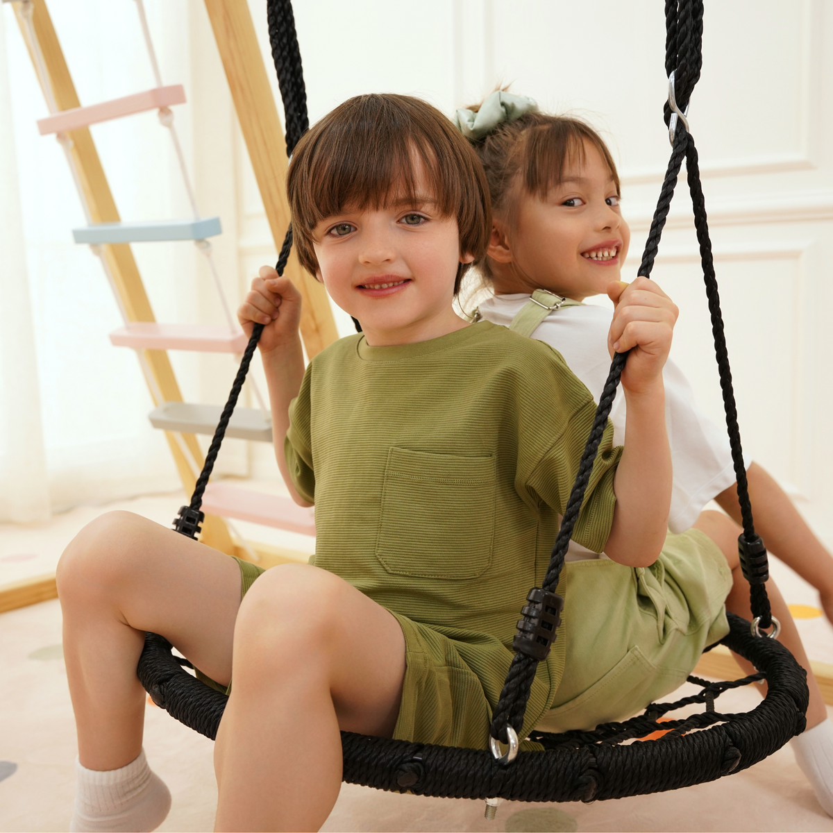 Sweetgum XL | 8-in-1 Indoor Playset for Toddlers with Slide and Swing