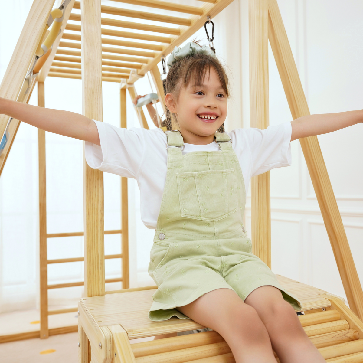 Sweetgum XL | 8-in-1 Indoor Playset for Toddlers with Slide and Swing