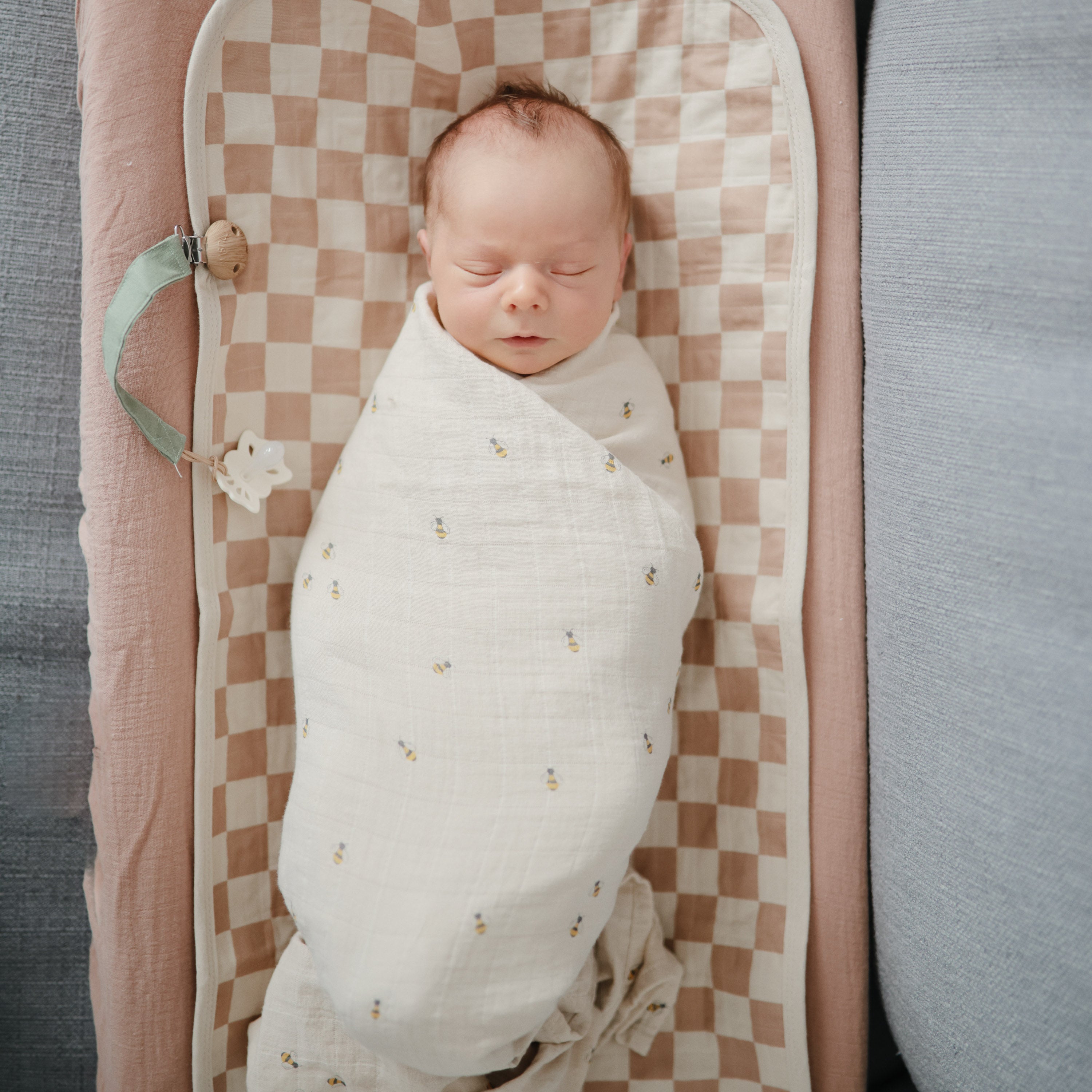 Organic Cotton Muslin Swaddle Blanket Swaddle Mushie   