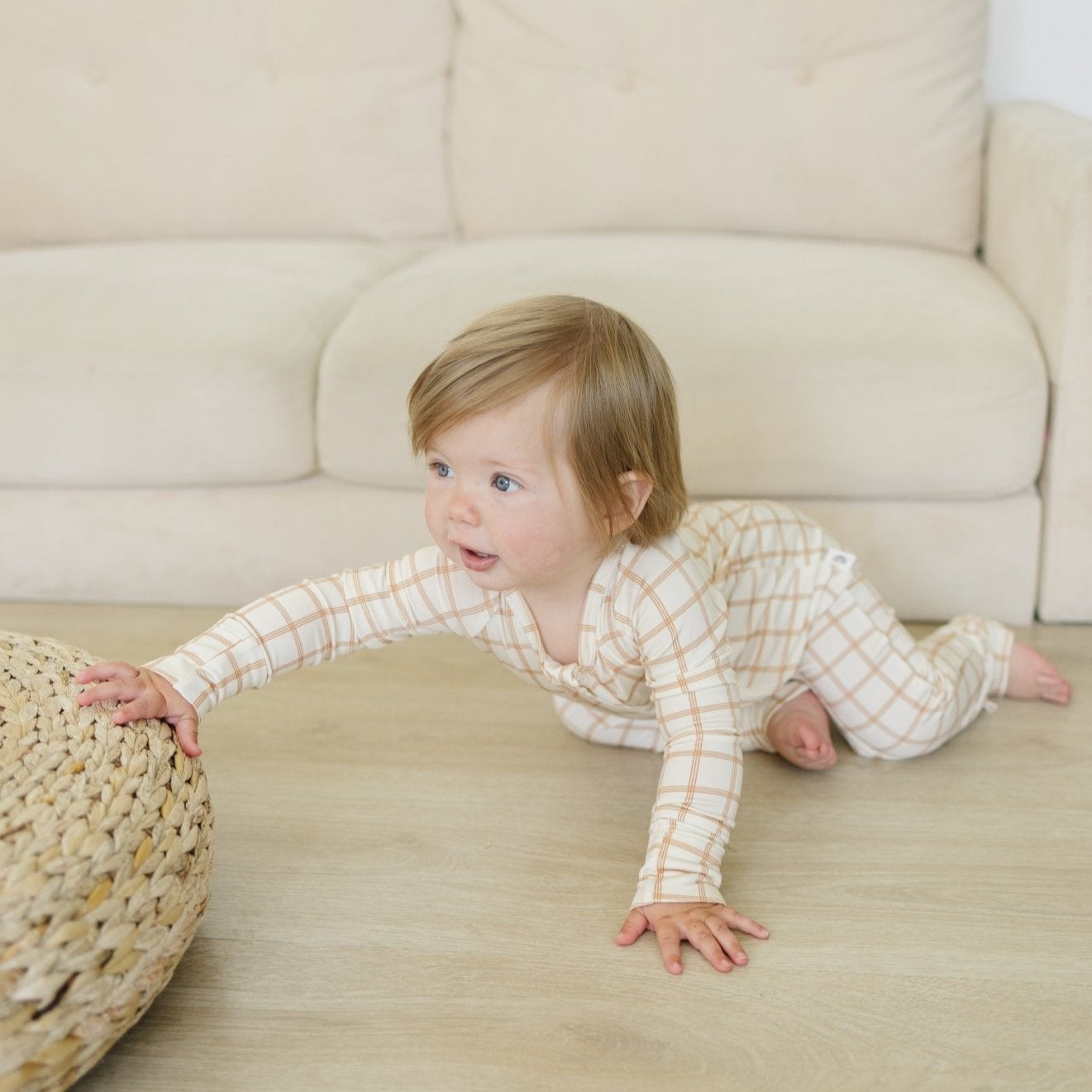 Pumpkin Plaid Zippy Romper