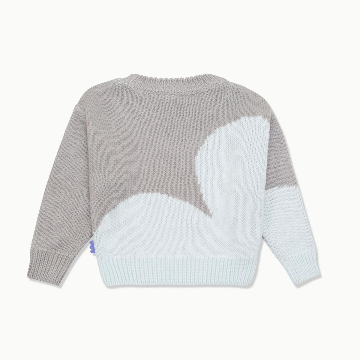 Silver Cloud Baby Sweater - Silver/mist Blue