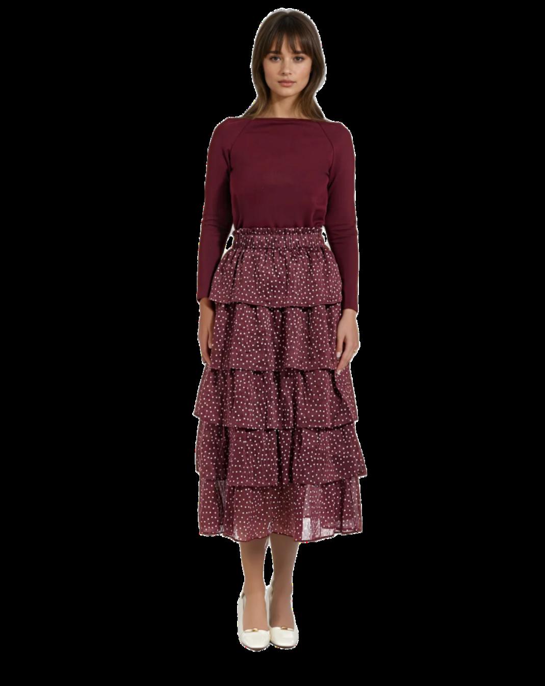 Gabrielle Skirt - Burgundy