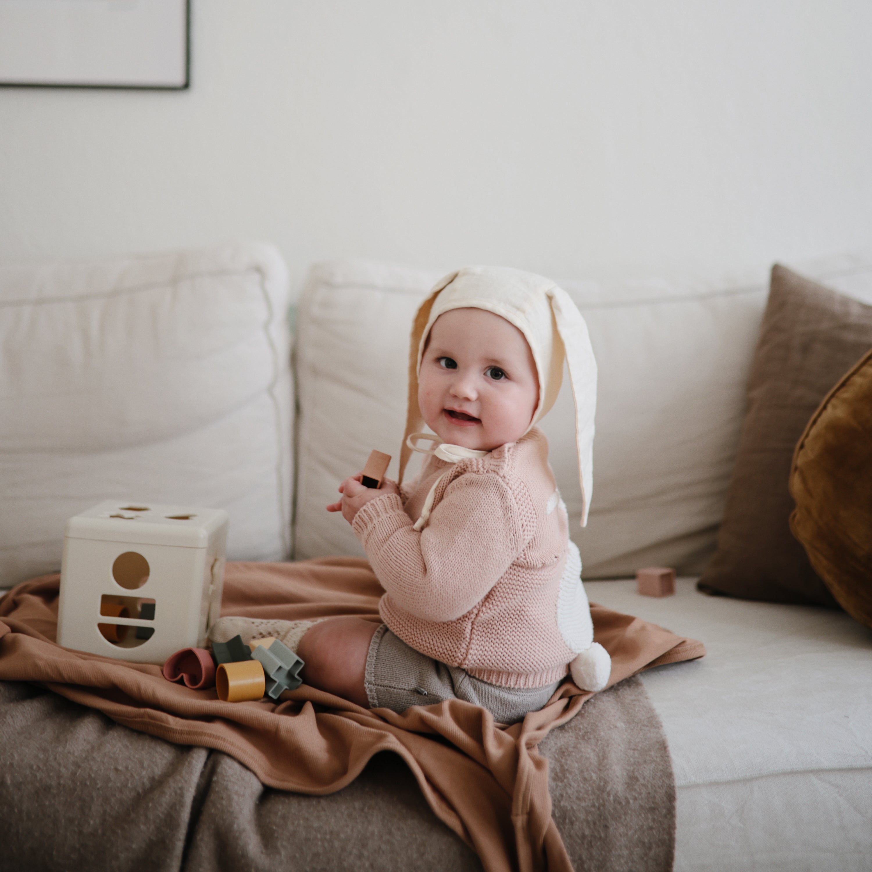 Ribbed Baby Blanket Blanket Mushie   