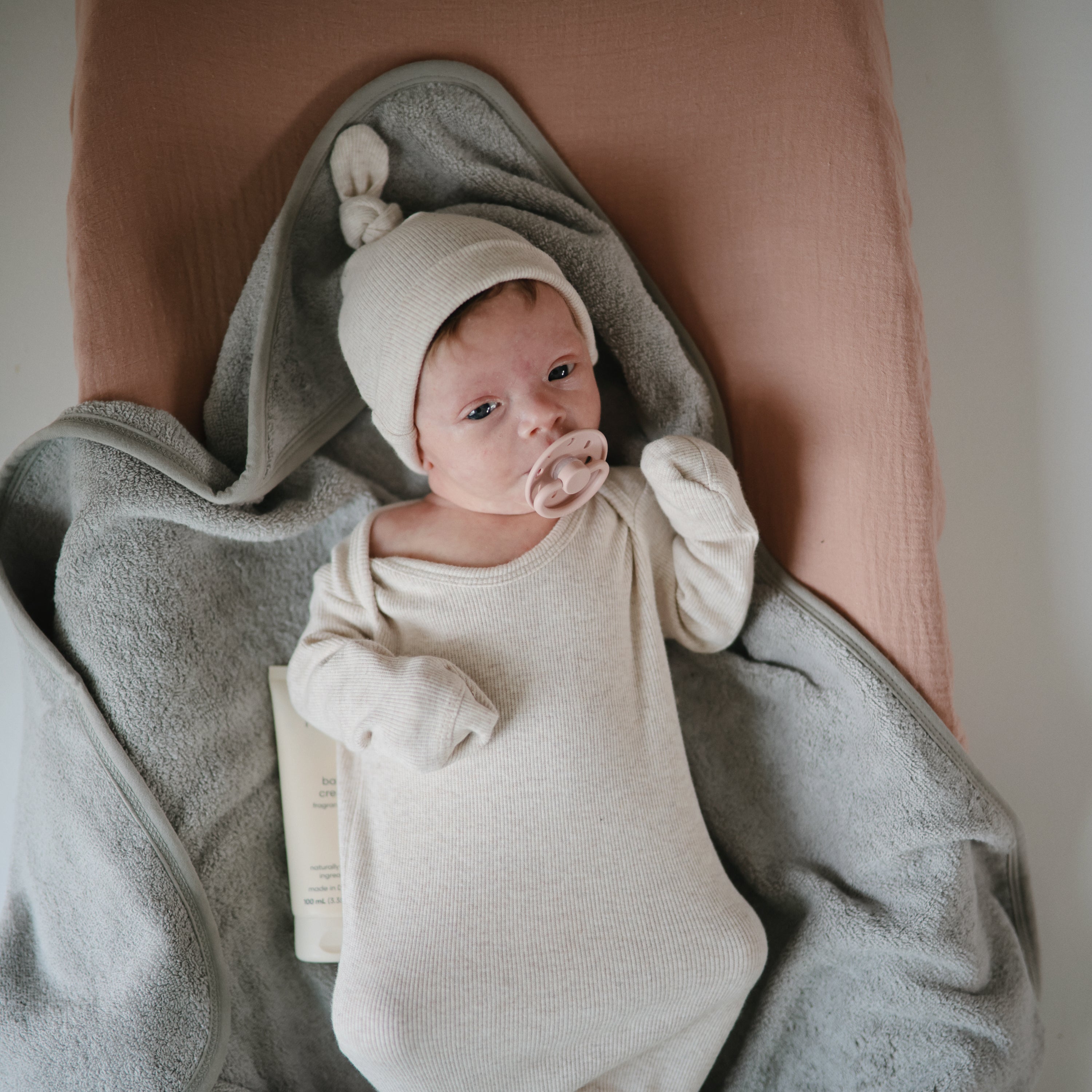 Organic Cotton Baby Hooded Towel Hooded Towel Mushie   