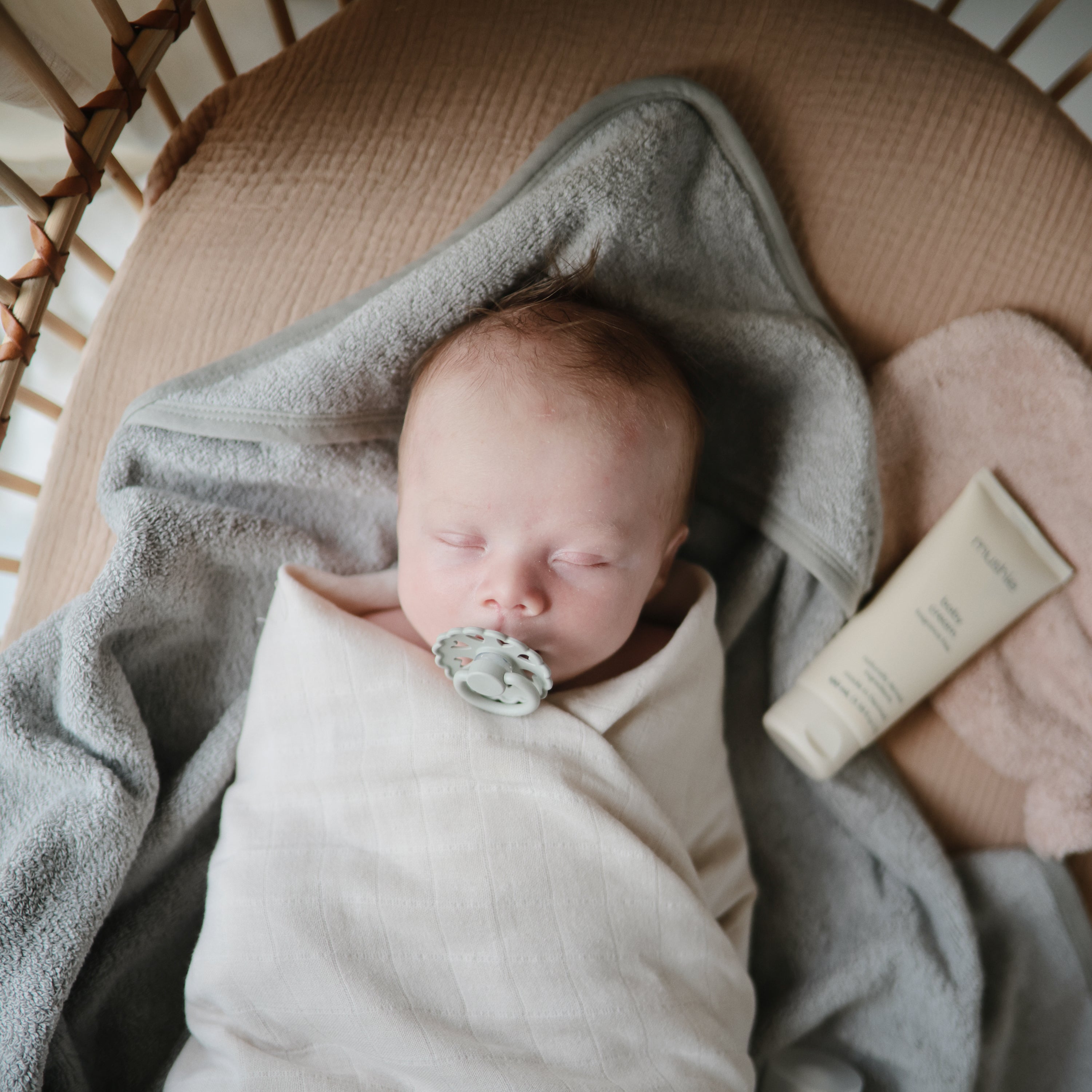 Organic Cotton Muslin Swaddle Blanket Swaddle Mushie   