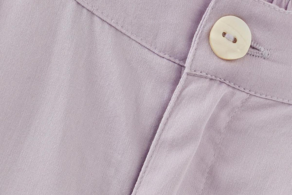 Baby Organic Cotton Woven Bermuda Shorts - Lavender
