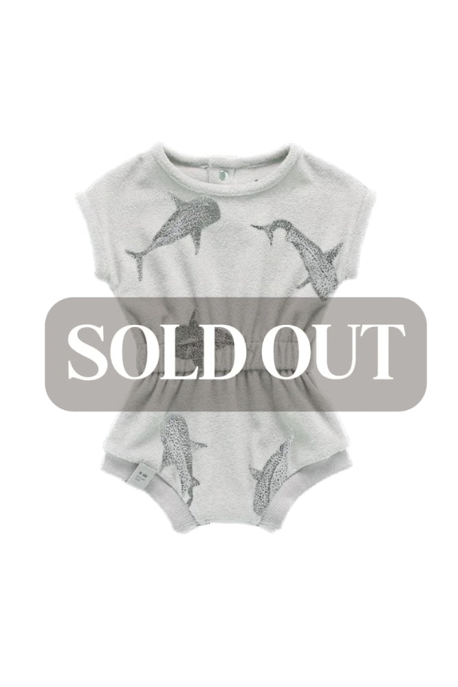 Baby Terry Romper - Heather Grey