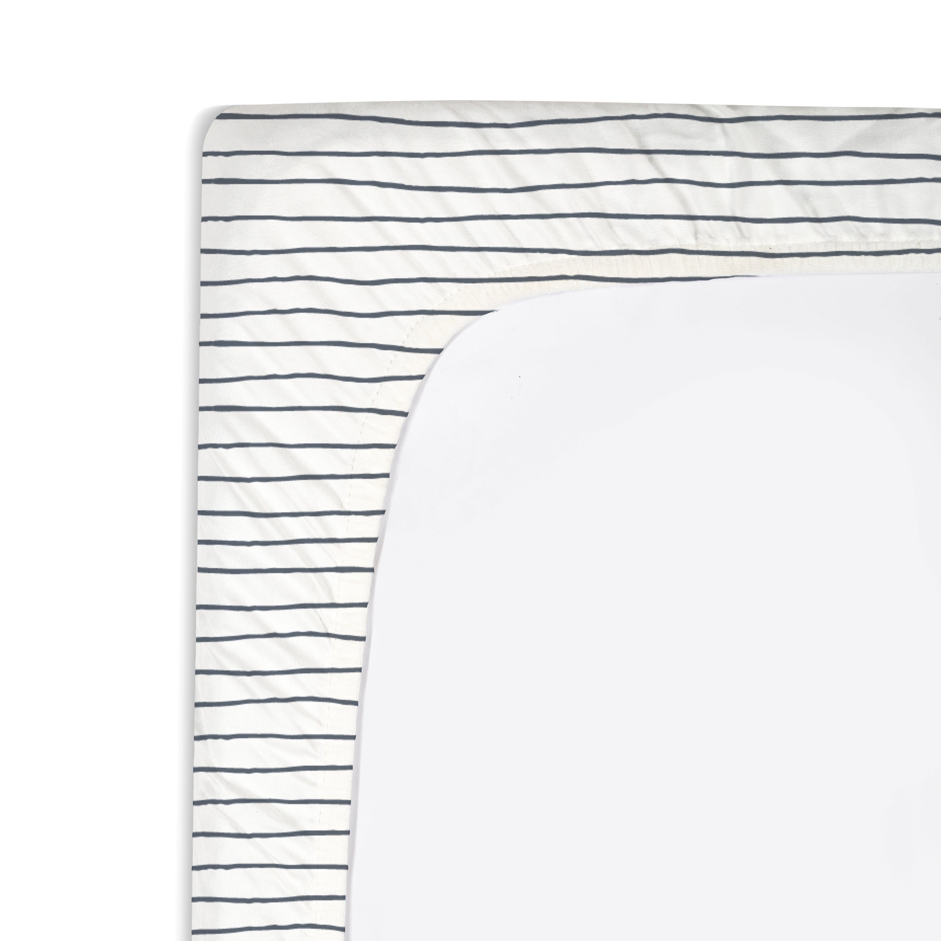 Organic Changing Pad Cover - Navy Stripes Changing Pad Cover Makemake Organics   