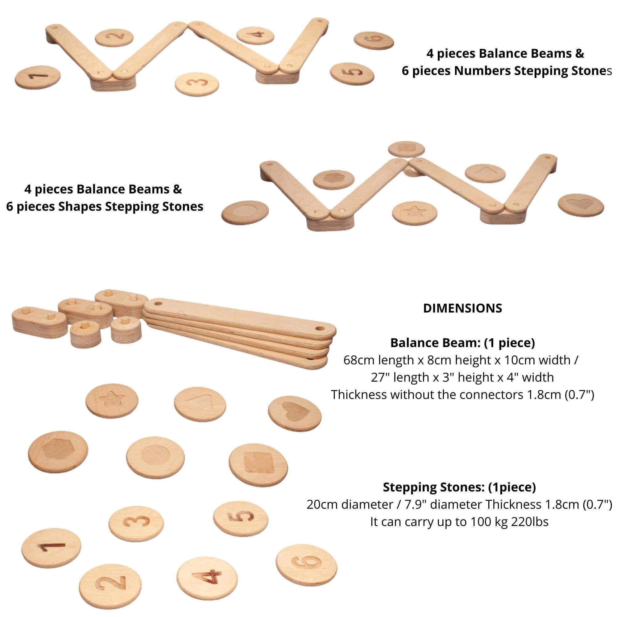 Balance Beam and Stepping Stones Set