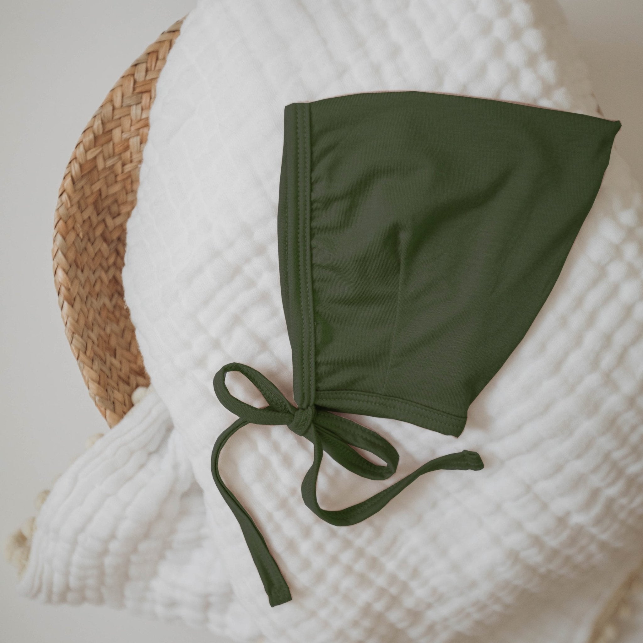 Bamboo Pixie Bonnet - Dark Olive