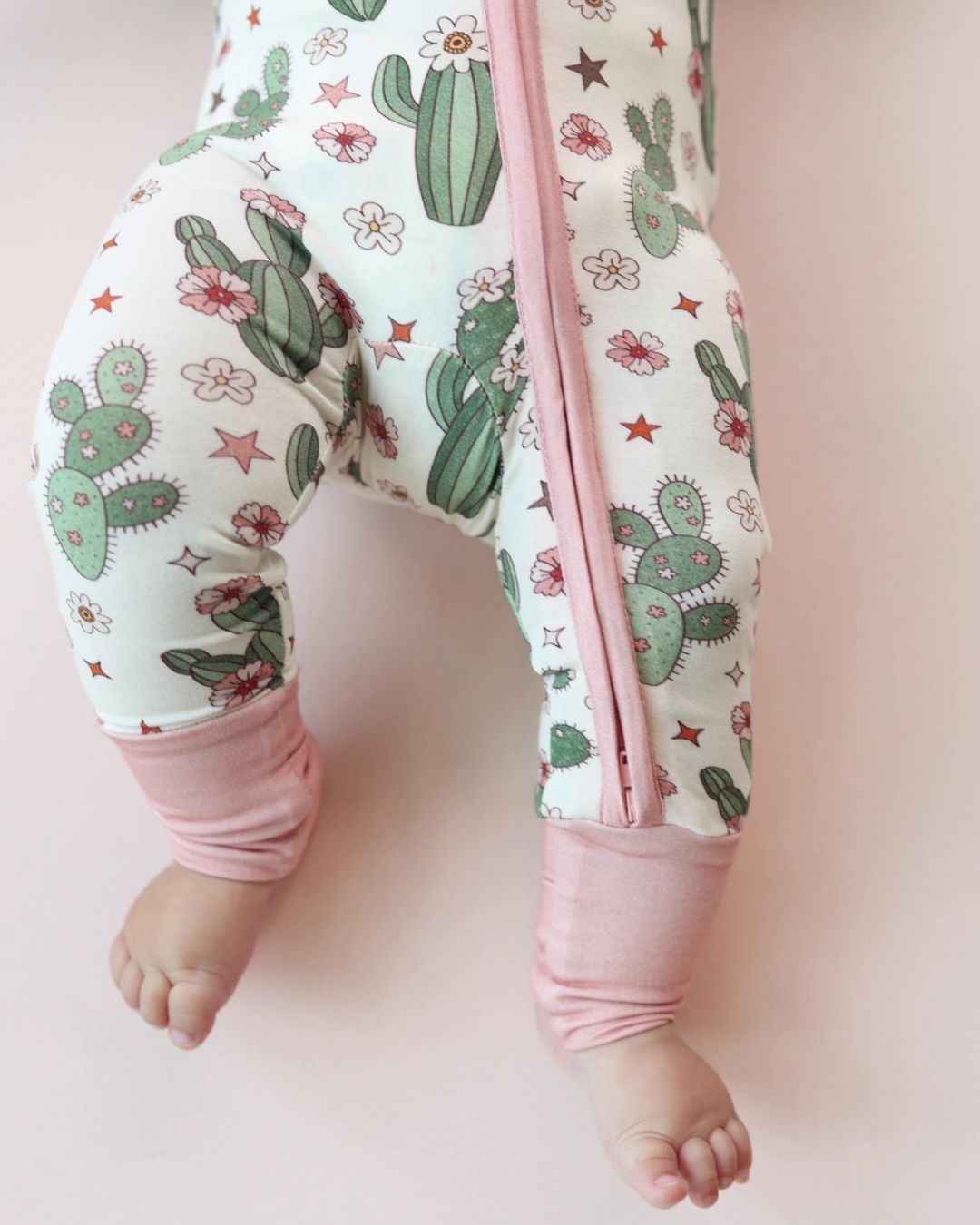 Bamboo Zip Romper | Cactus Flower