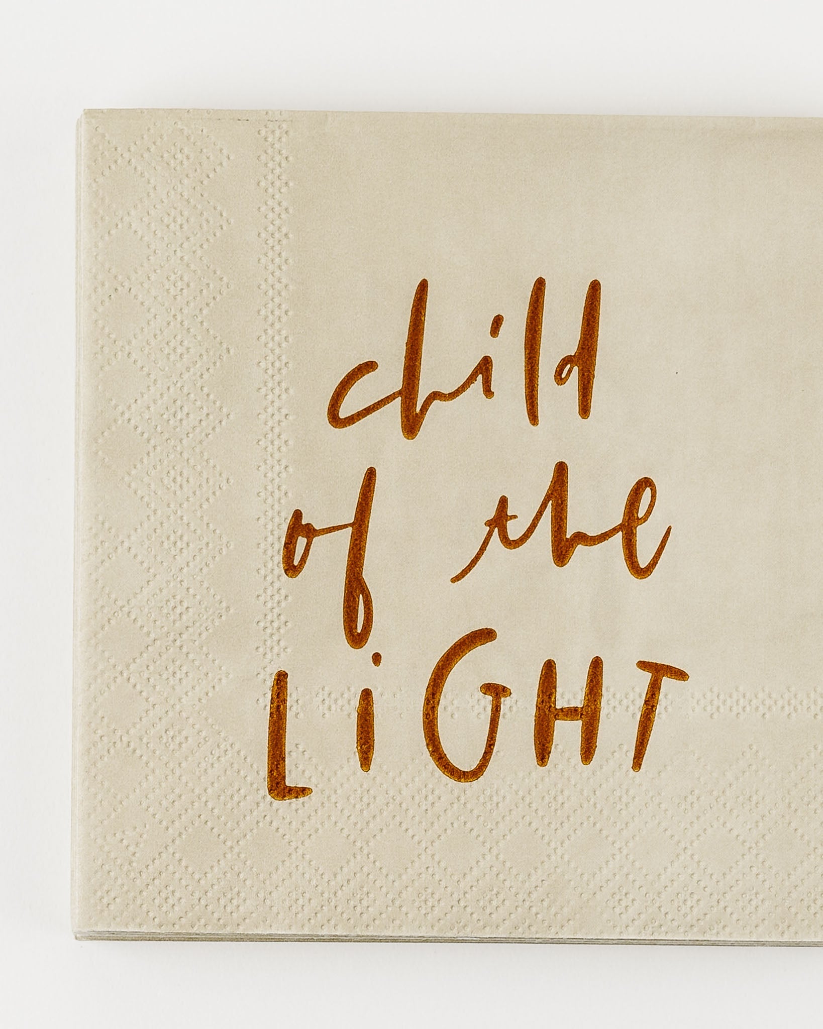 Baptism Child of the Light Cocktail Napkins