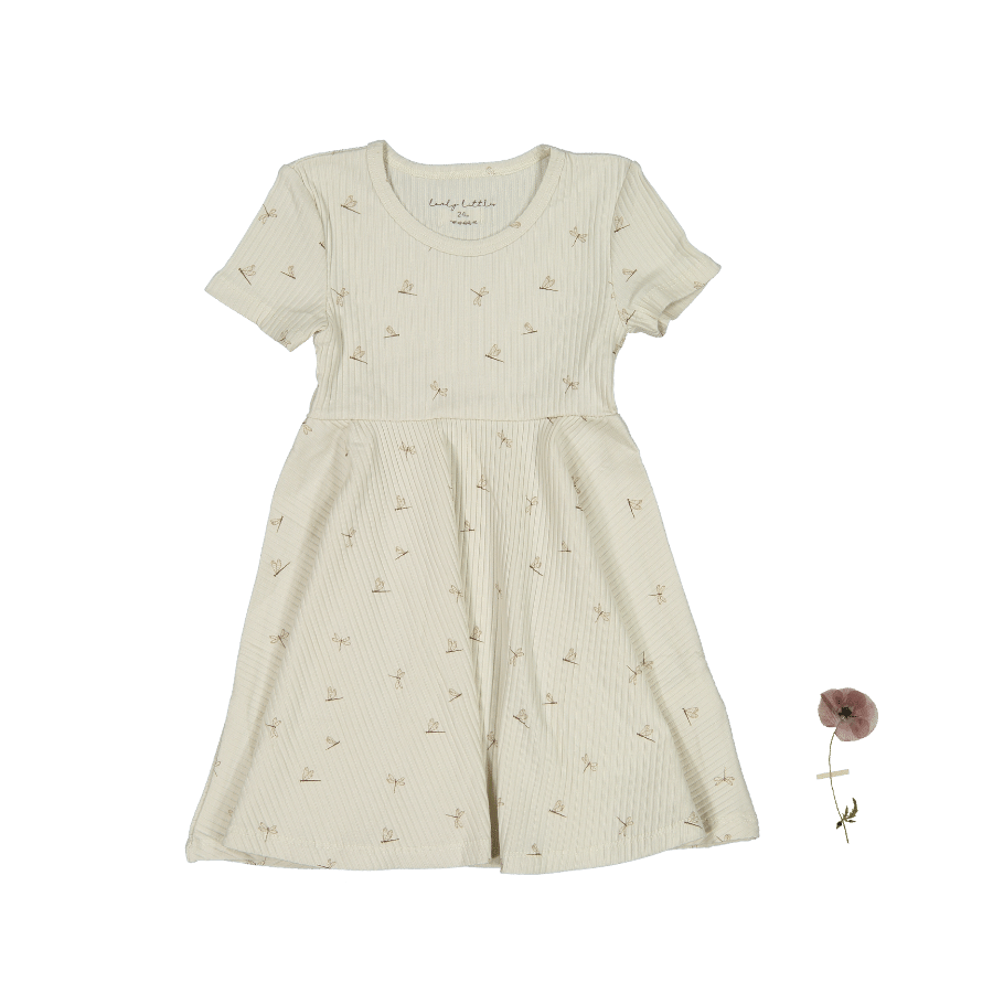 The Printed Short Sleeve Dress - Dragonfly Short Sleeve Dress Lovely Littles   