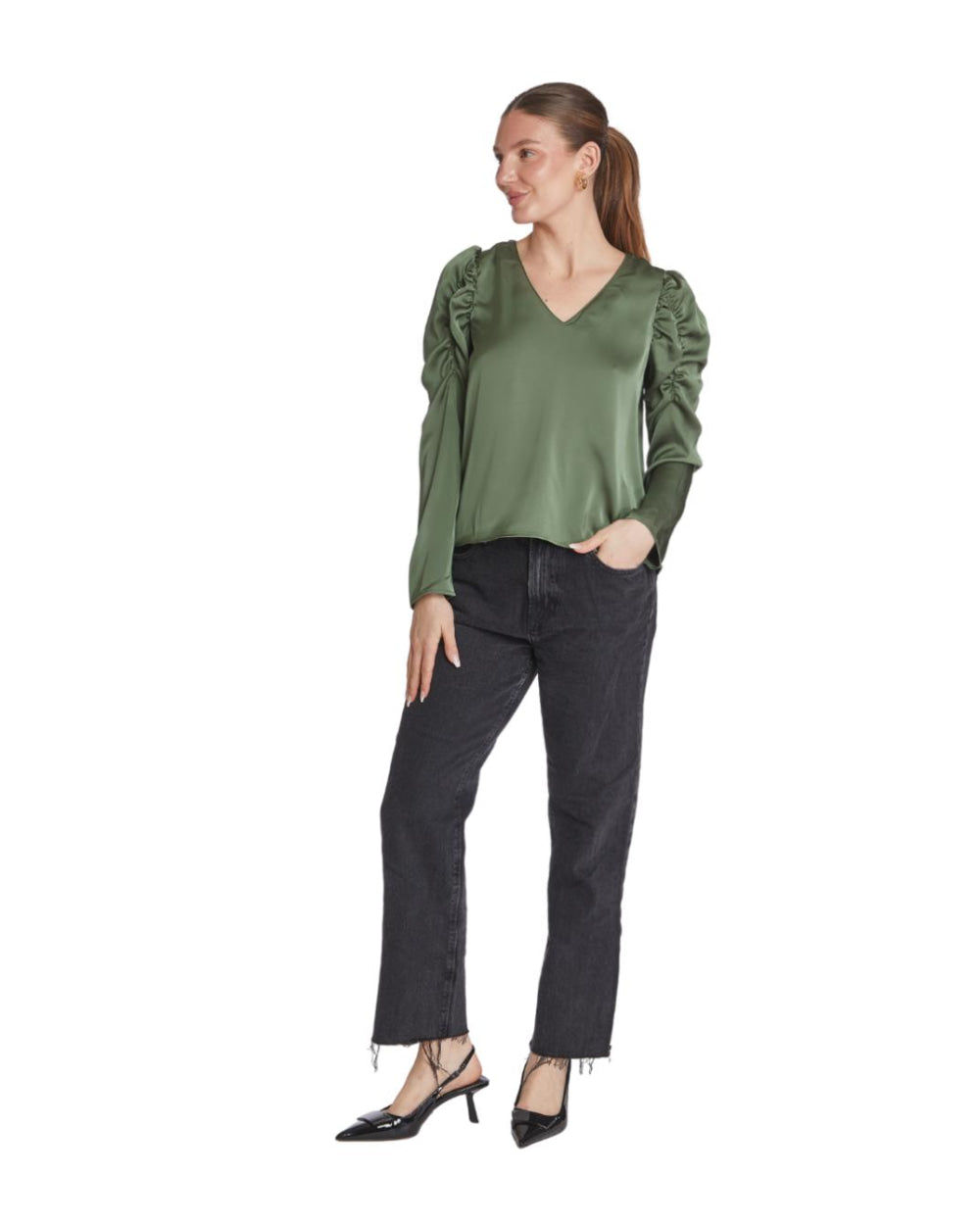 Bella Top - Moss-green
