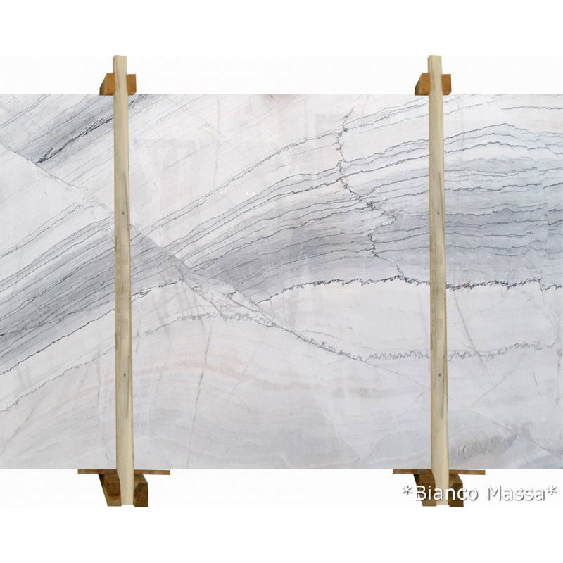Bianco Massa White Bookmatching Marble Slabs Polished - Livfloors Collection