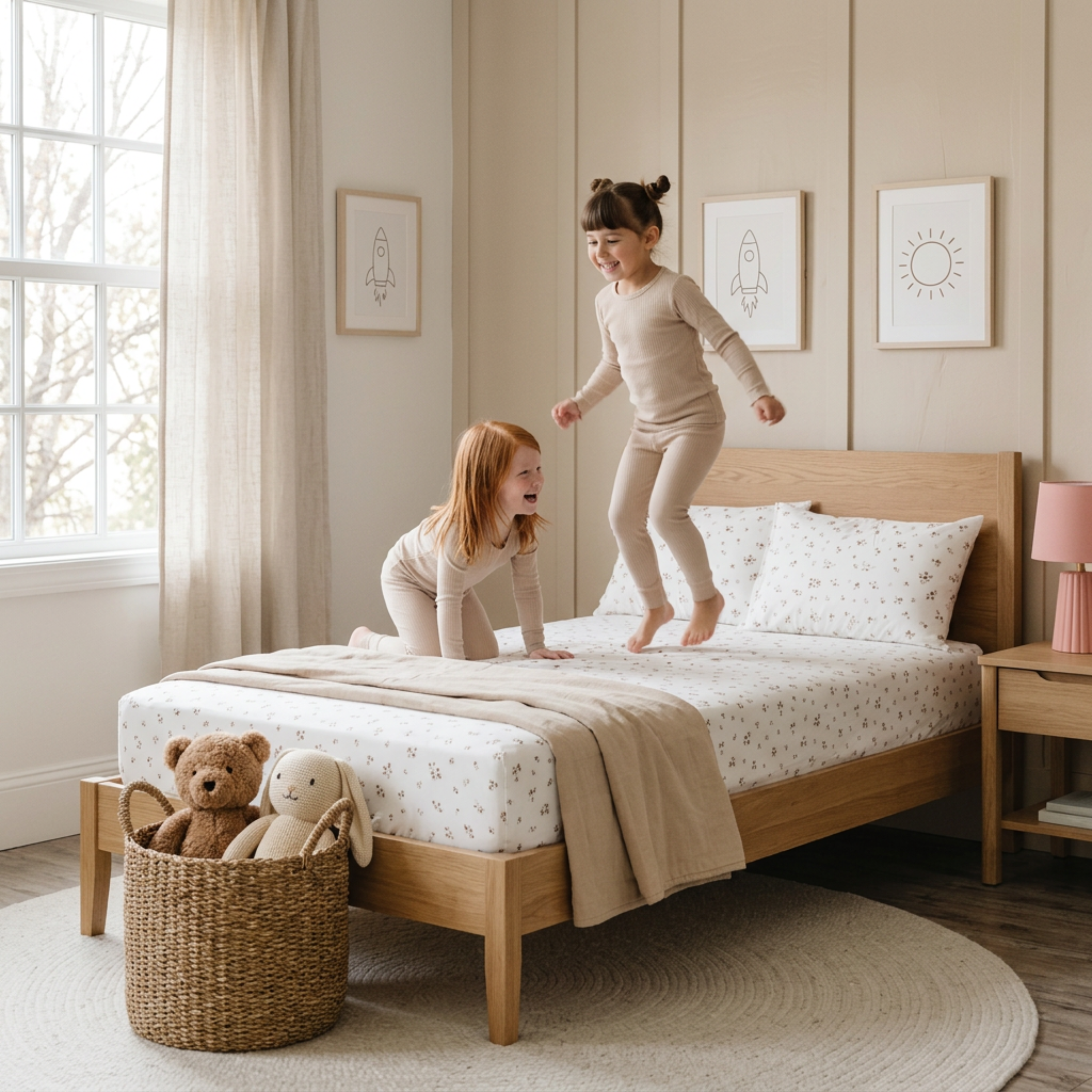 Organic Kids Fitted Sheet - Bloom