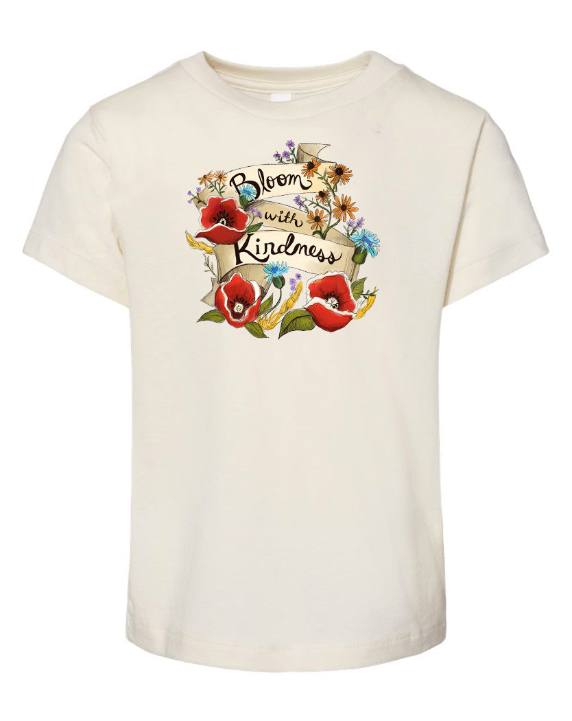 Bloom with Kindness - Natural [Children's Tee] Onesie Raising Tito   