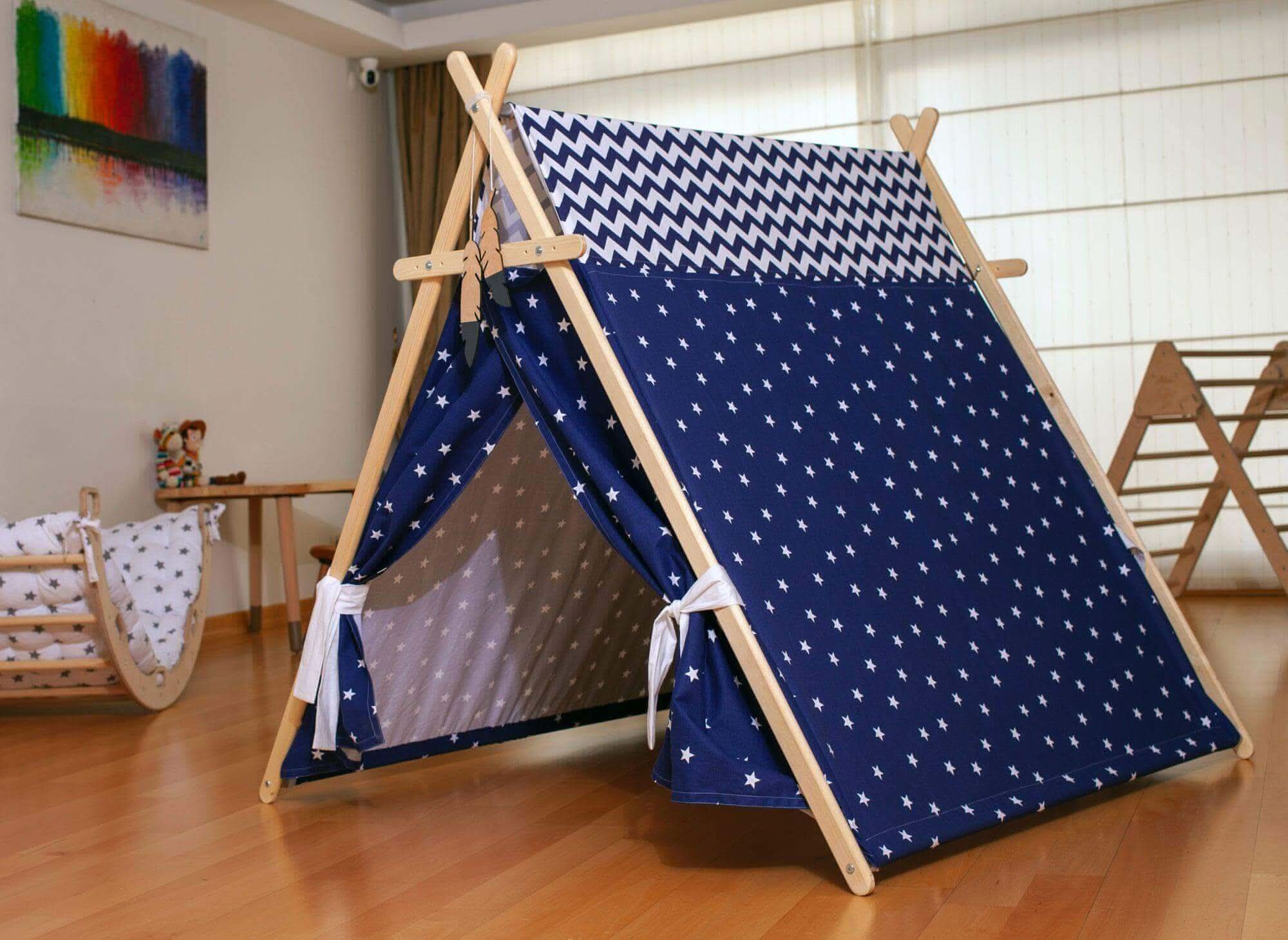 Play Tent and Play Mat / Blue Stars