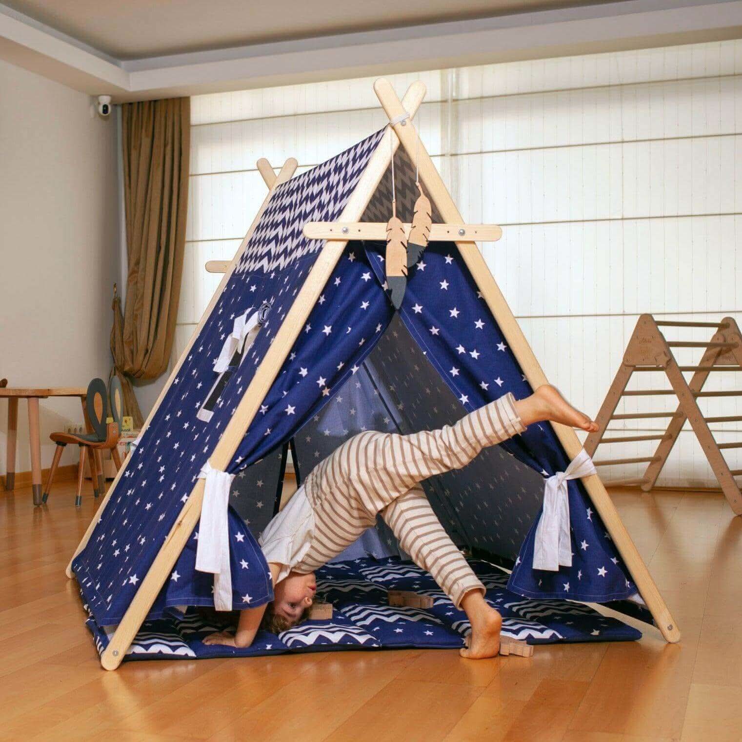 Play Tent and Play Mat / Blue Stars
