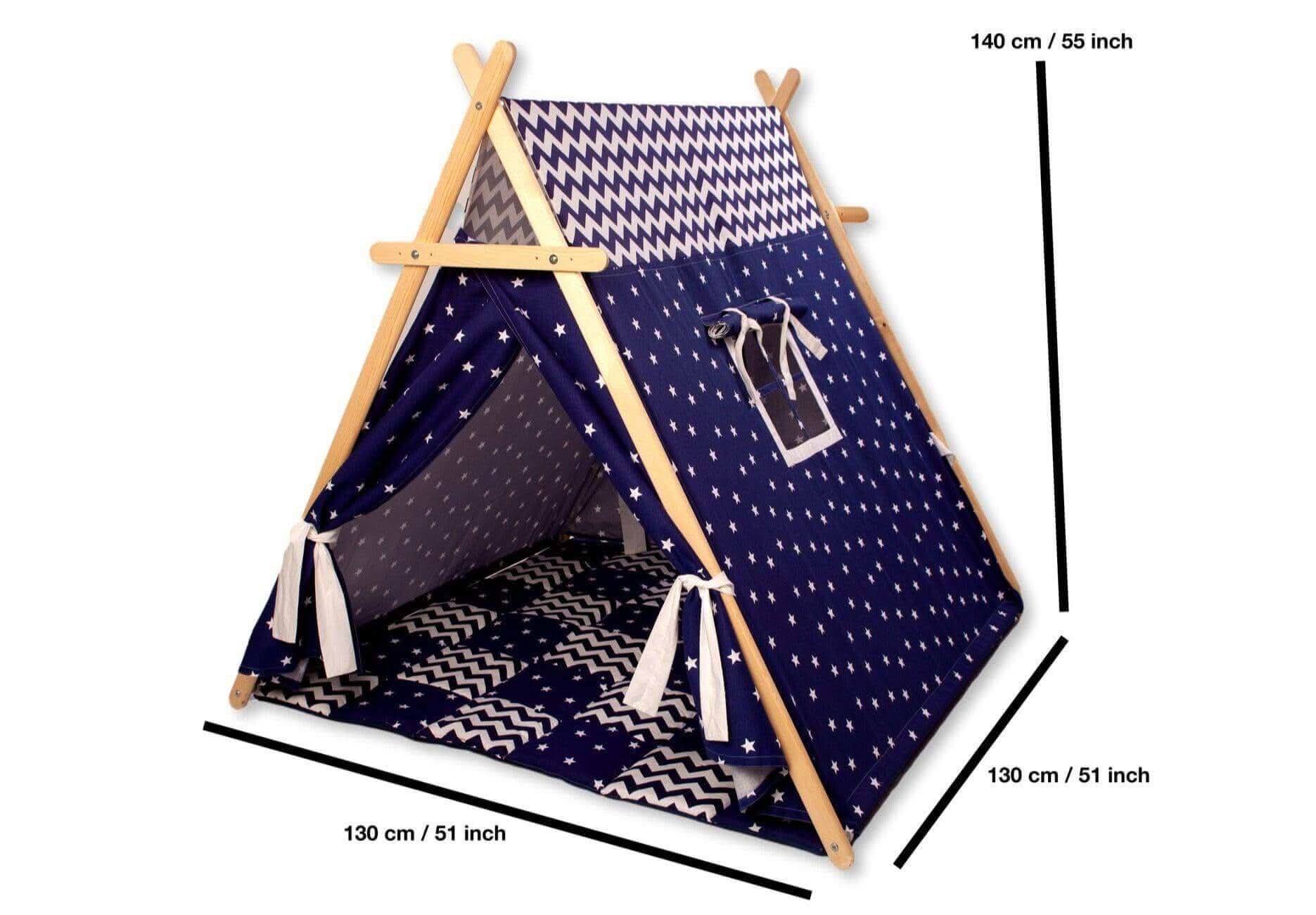 Play Tent and Play Mat / Blue Stars