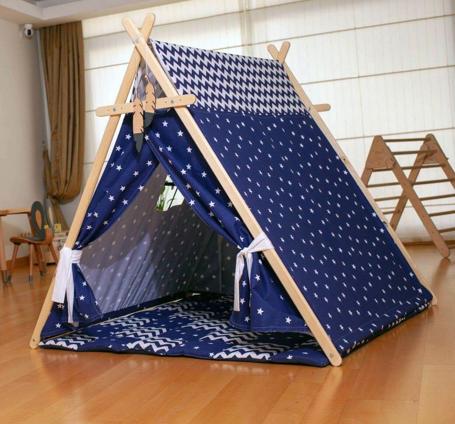 Play Tent and Play Mat / Blue Stars