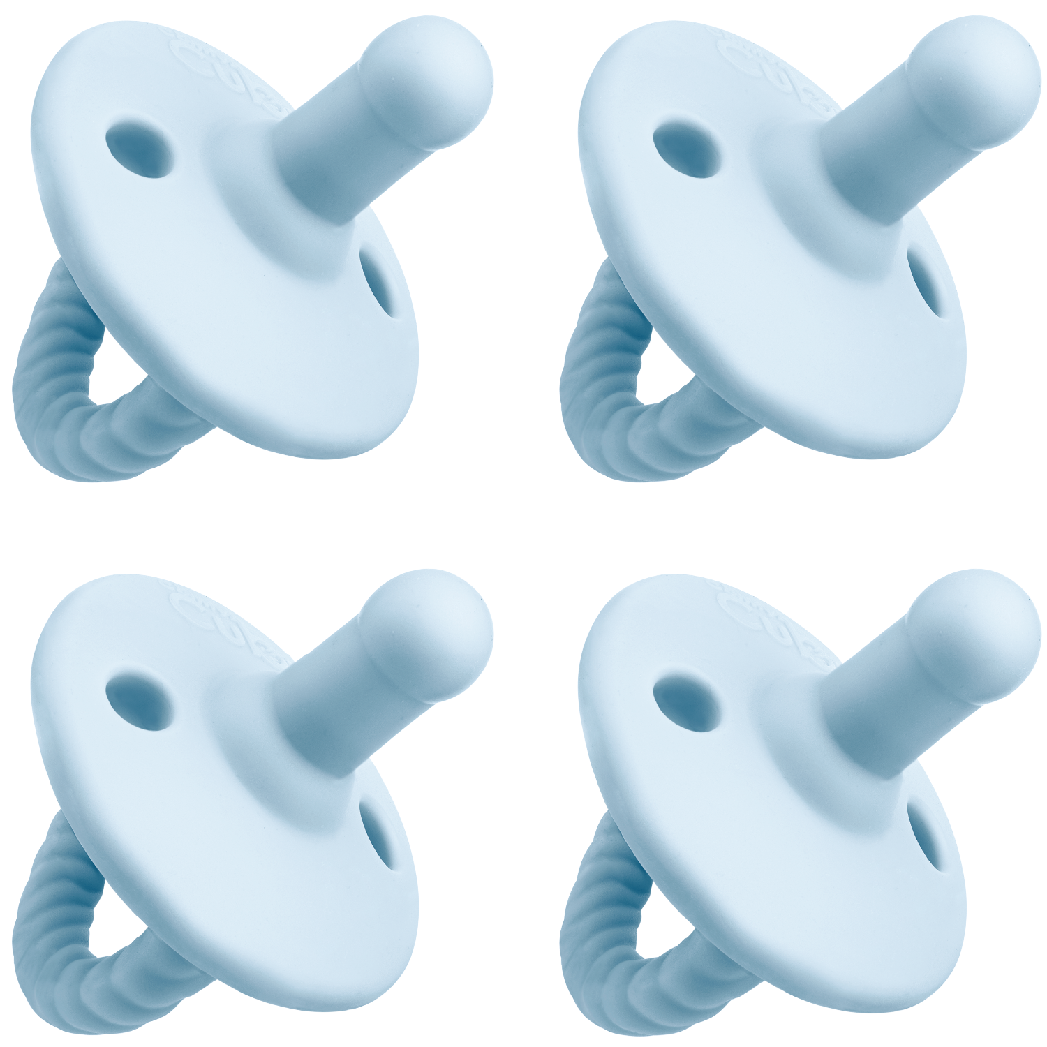 Pacifiers, 4 Pack by Comfy Cubs - Sky Blue