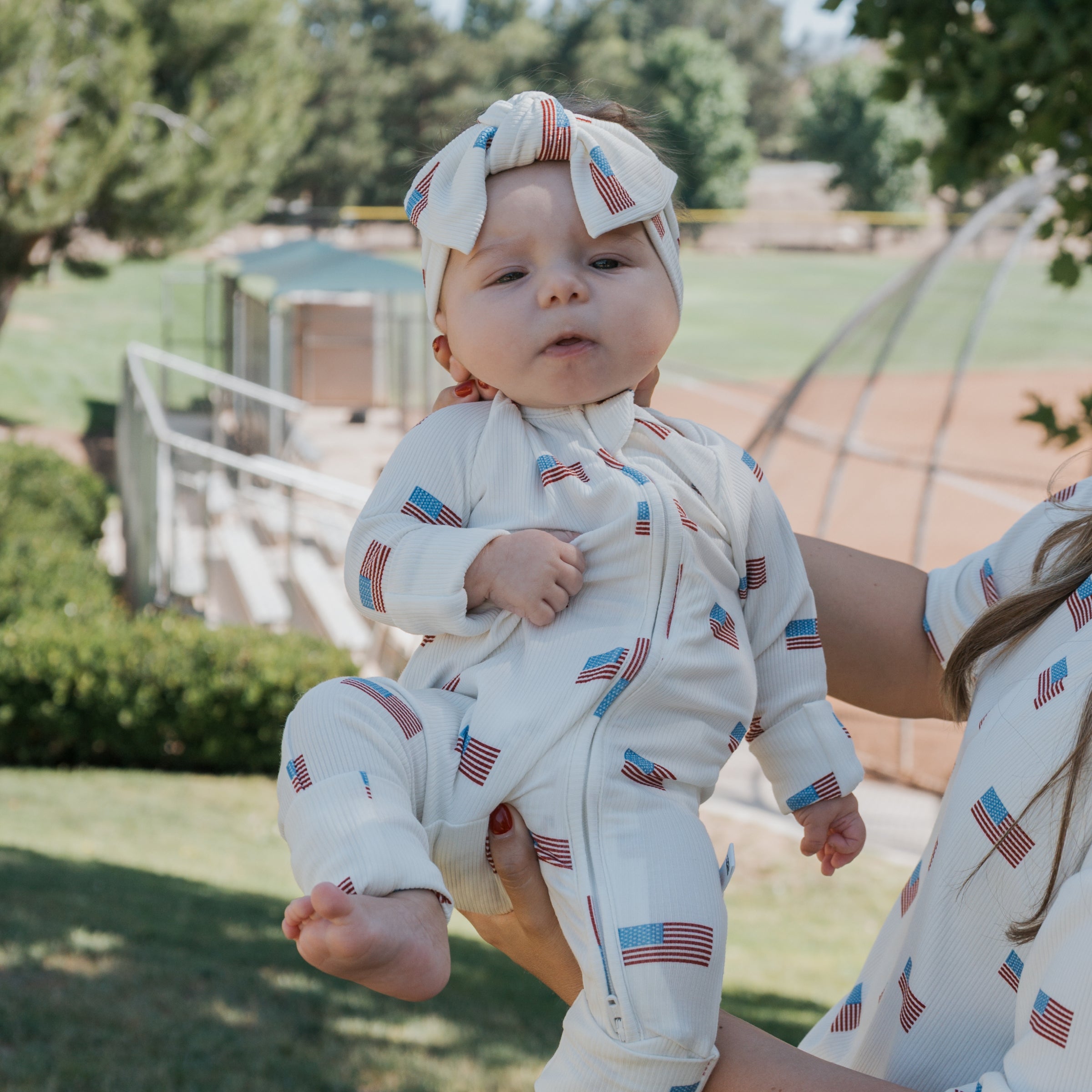 Bamboo Zip Pajamas | Americana Ribbed