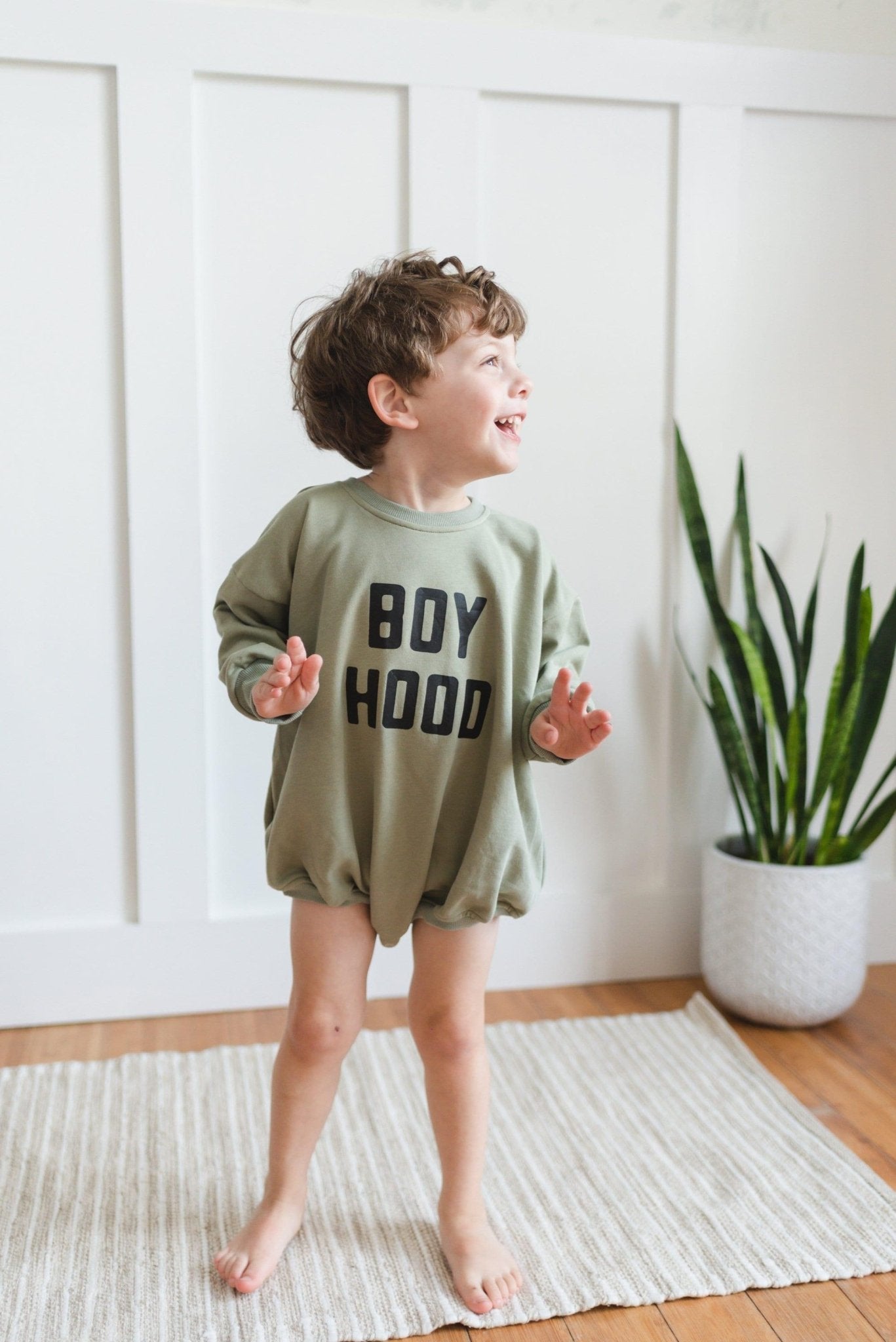 Boy Hood Sweatshirt Romper - more colors