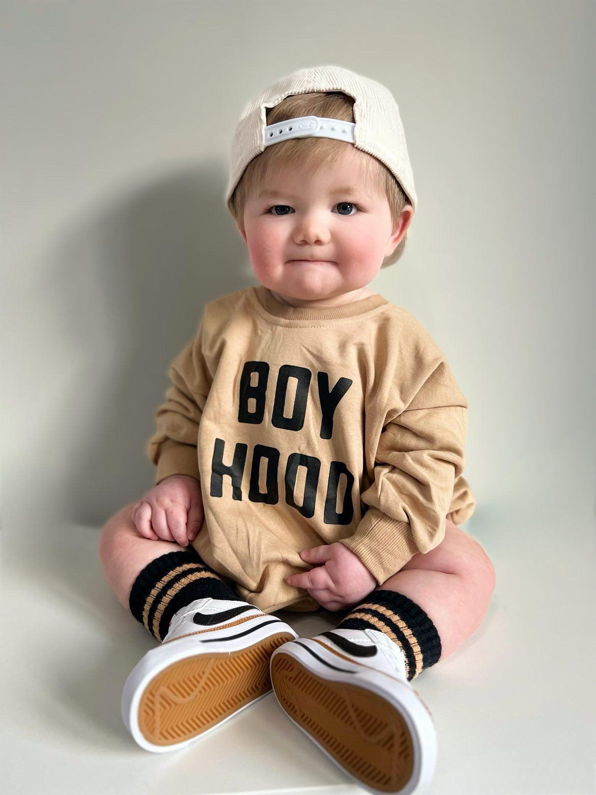 Boy Hood Sweatshirt Romper - more colors