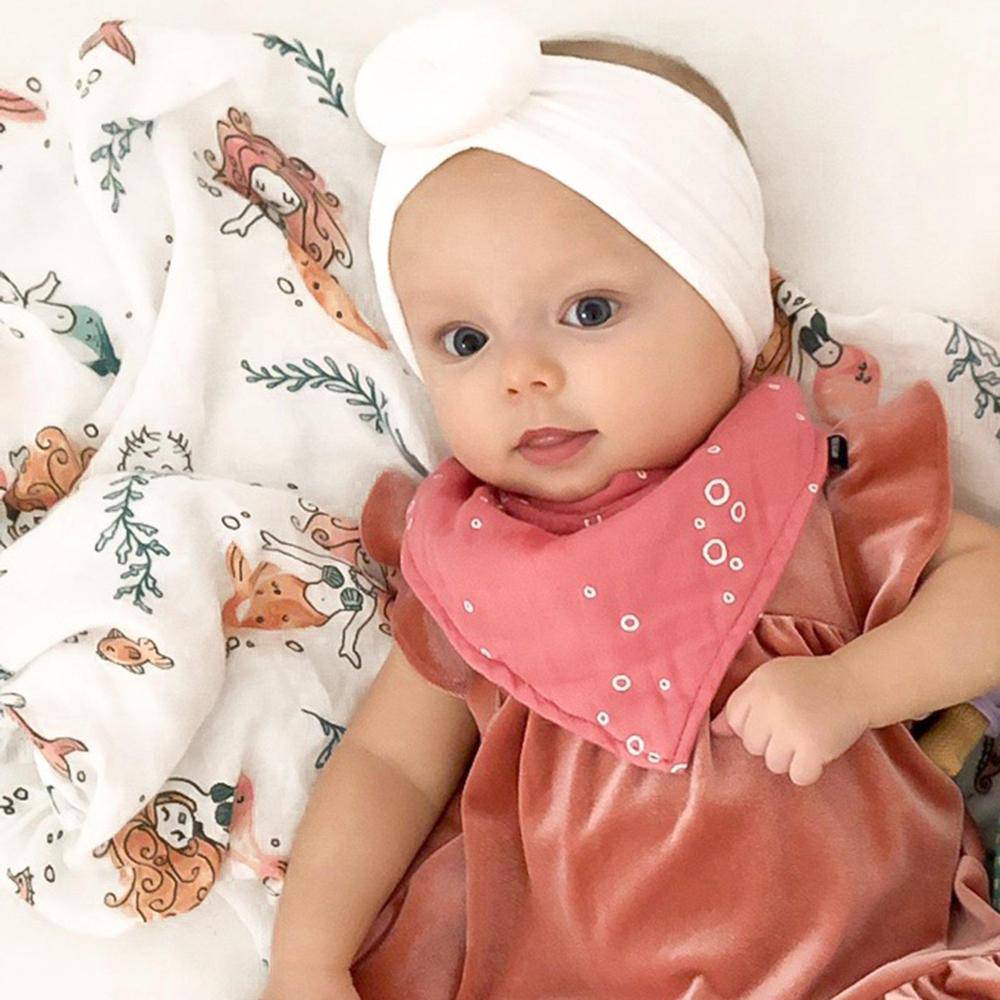 Bubbles Oh So Soft Muslin Bandana Bib Bib Bebe au Lait   