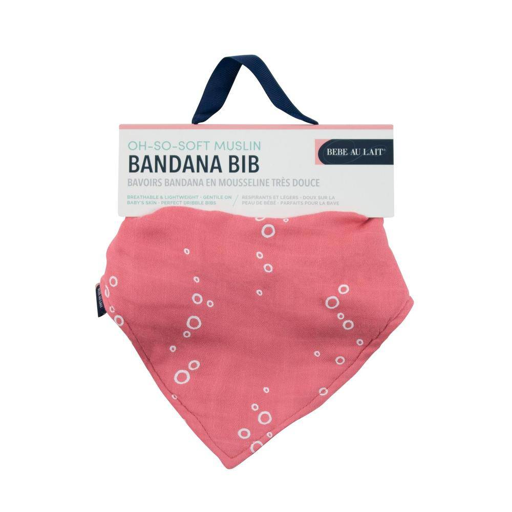 Bubbles Oh So Soft Muslin Bandana Bib Bib Bebe au Lait   