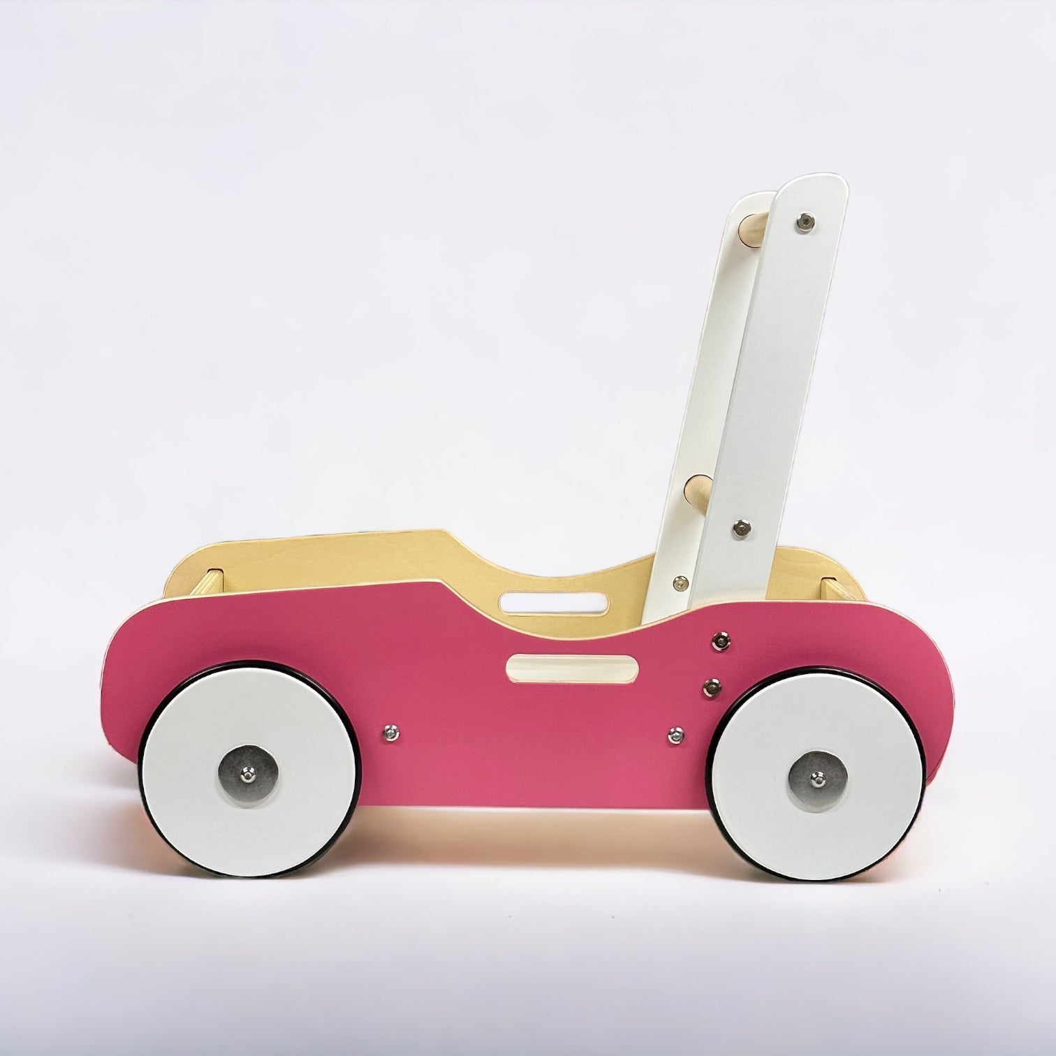 Luma Buggy: Malibu Pink Handcrafted Wooden Push Cart Push Walker Luma Goods Co.   