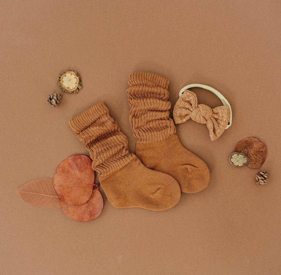 Burnt Orange Waffle Knot