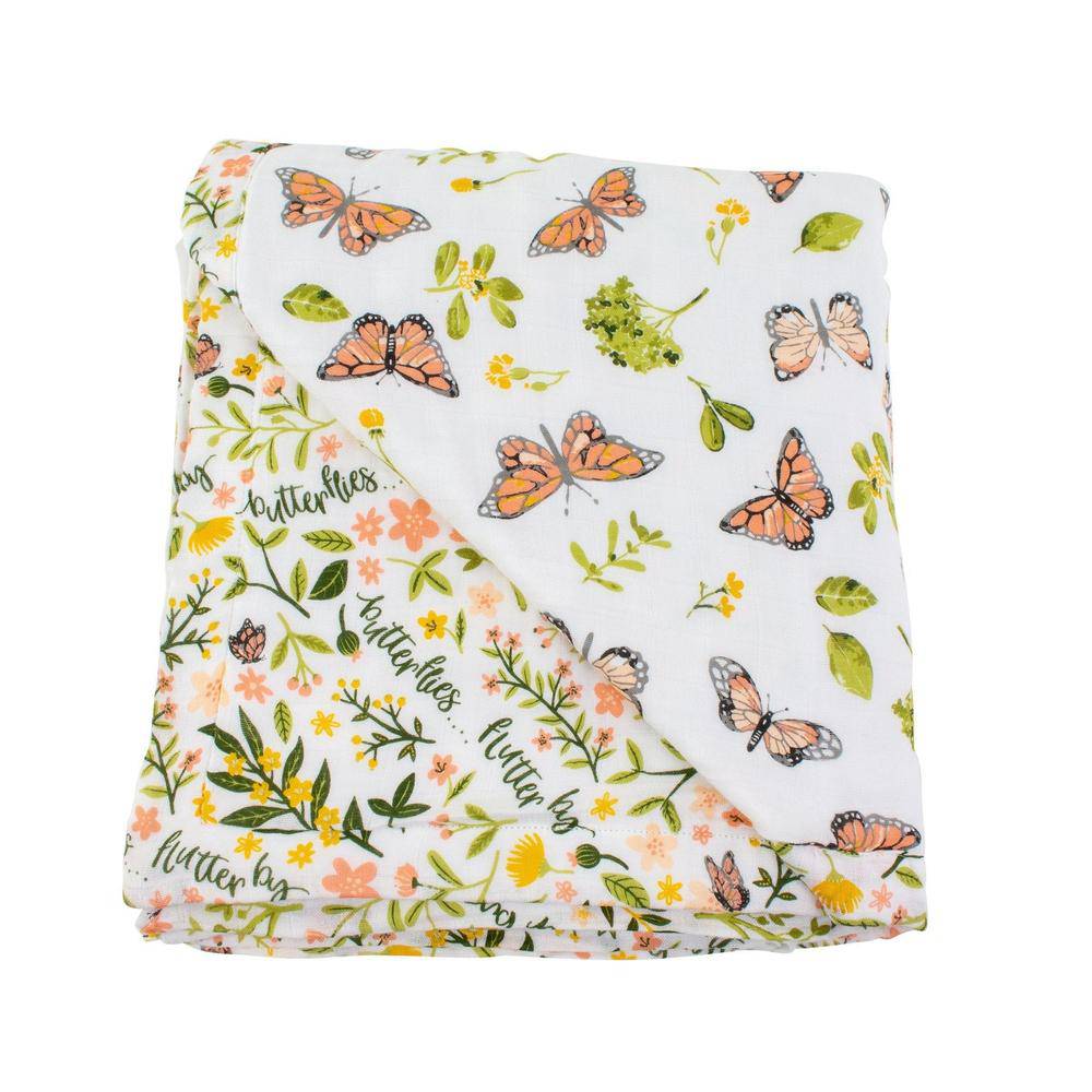 Butterfly + Flutterby Oh So Soft Snuggle Blanket Snuggle Blanket Bebe au Lait   