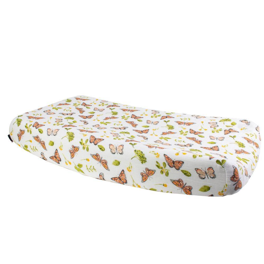 Butterfly Oh So Soft Muslin Changing Pad Cover Changing Pad Cover Bebe au Lait   