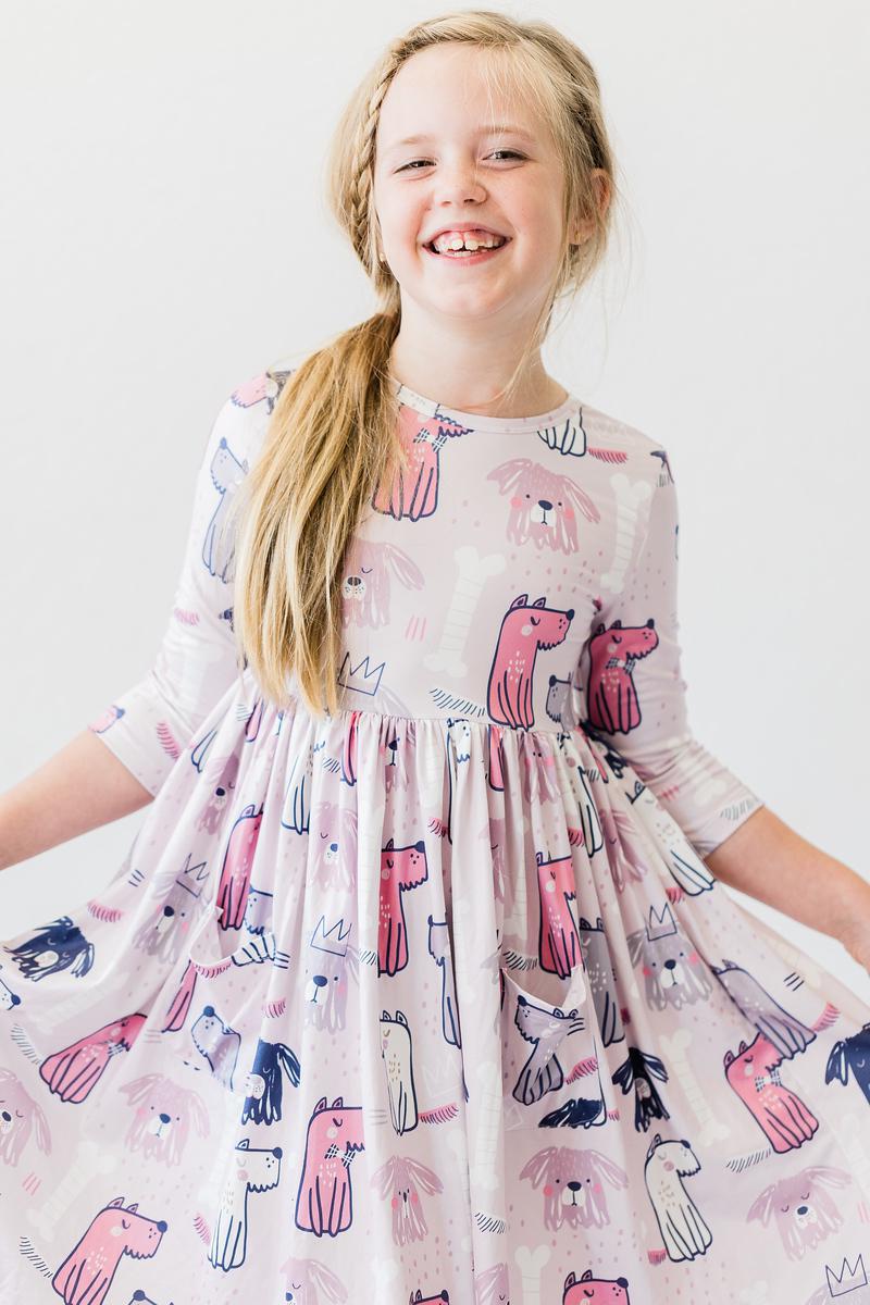 Puppy Party Pocket Twirl Dress