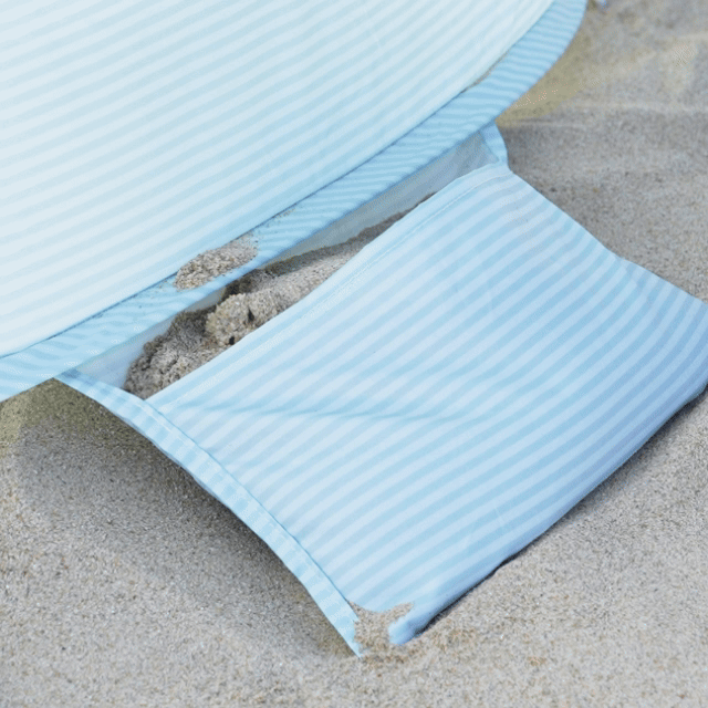 Tiny Land® One-Stop Beach Toy & Tent Set – Light Blue Gingham