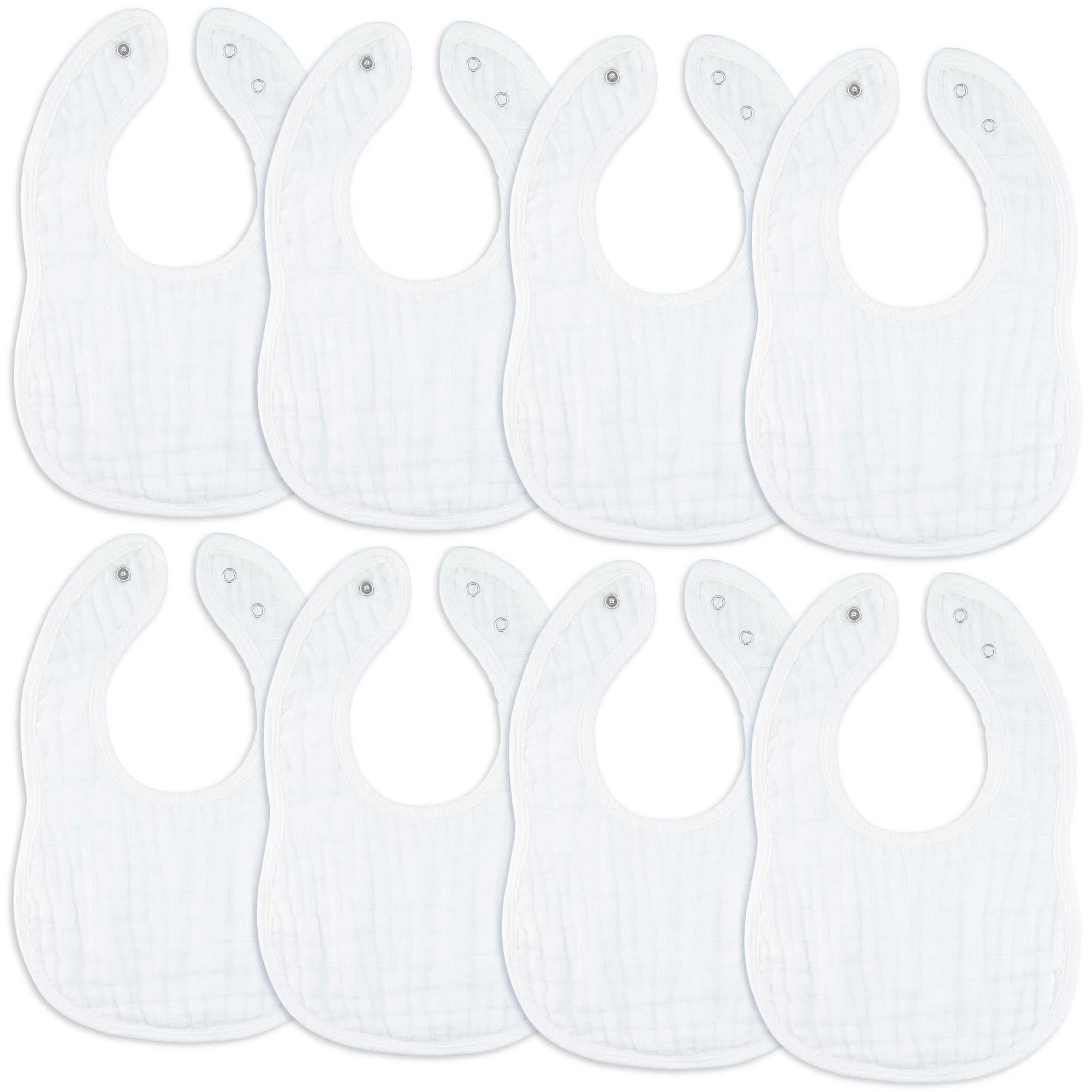 Muslin Bibs by Comfy Cubs - White