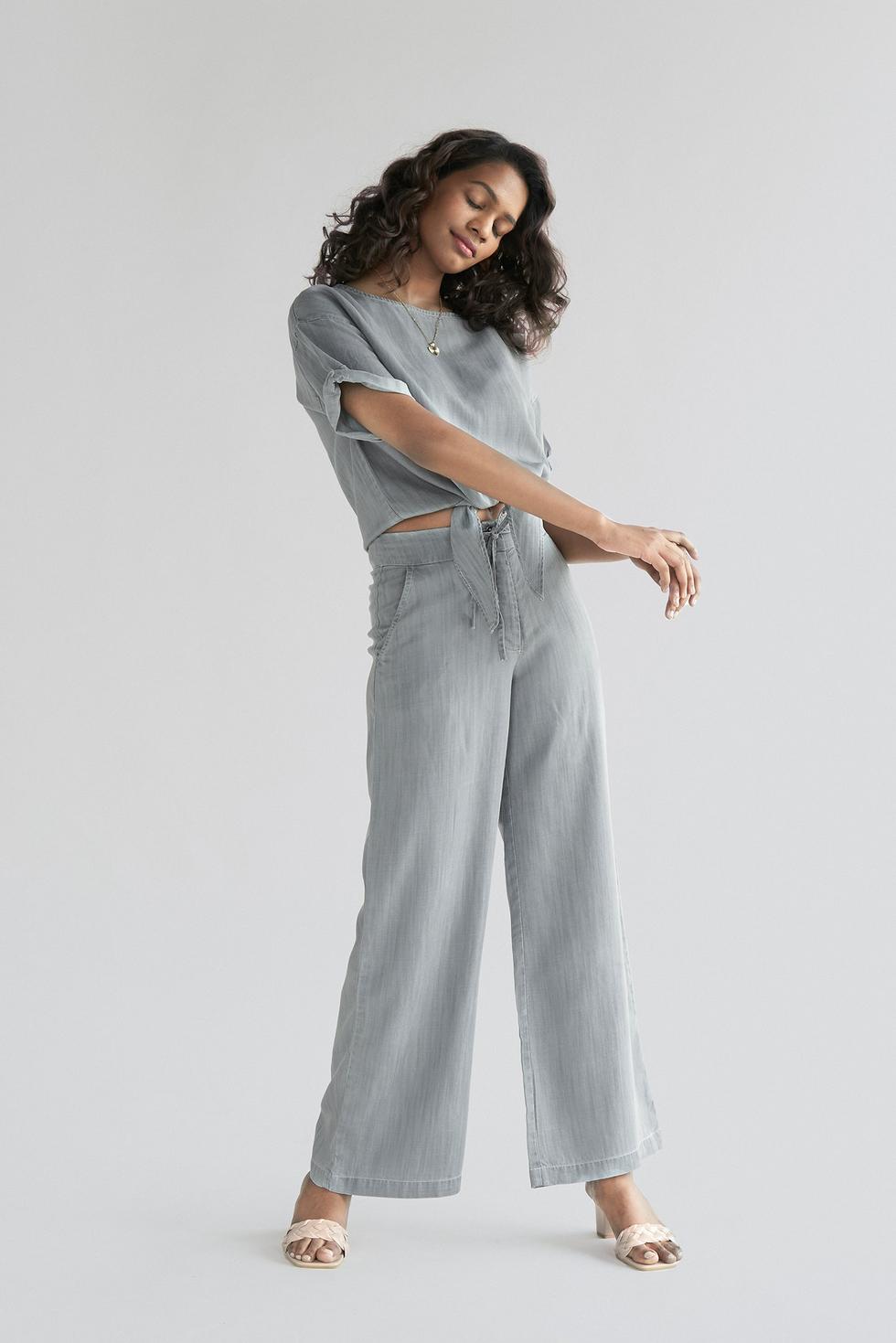 Twist and Sway Top - Stone Grey