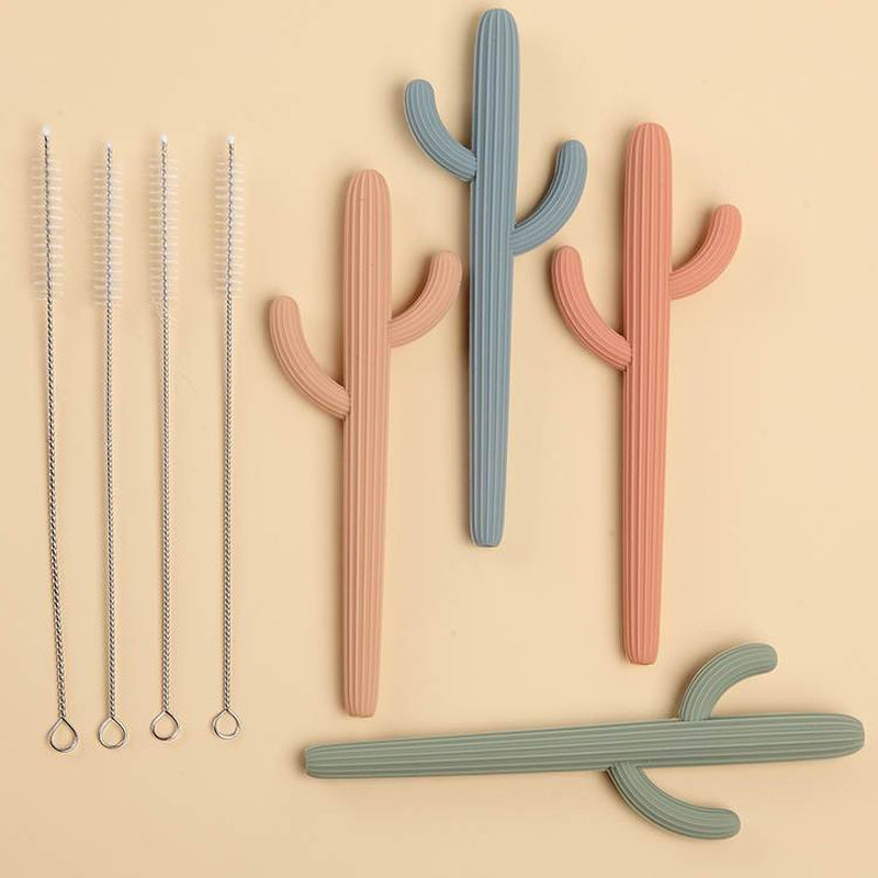 Cactus Silicone Teether & Straw for kids and adults TEETHER MKS Miminoo   