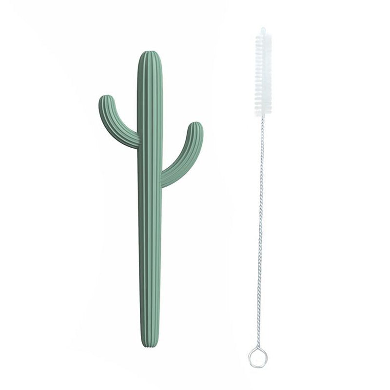 Cactus Silicone Teether & Straw for kids and adults TEETHER MKS Miminoo   