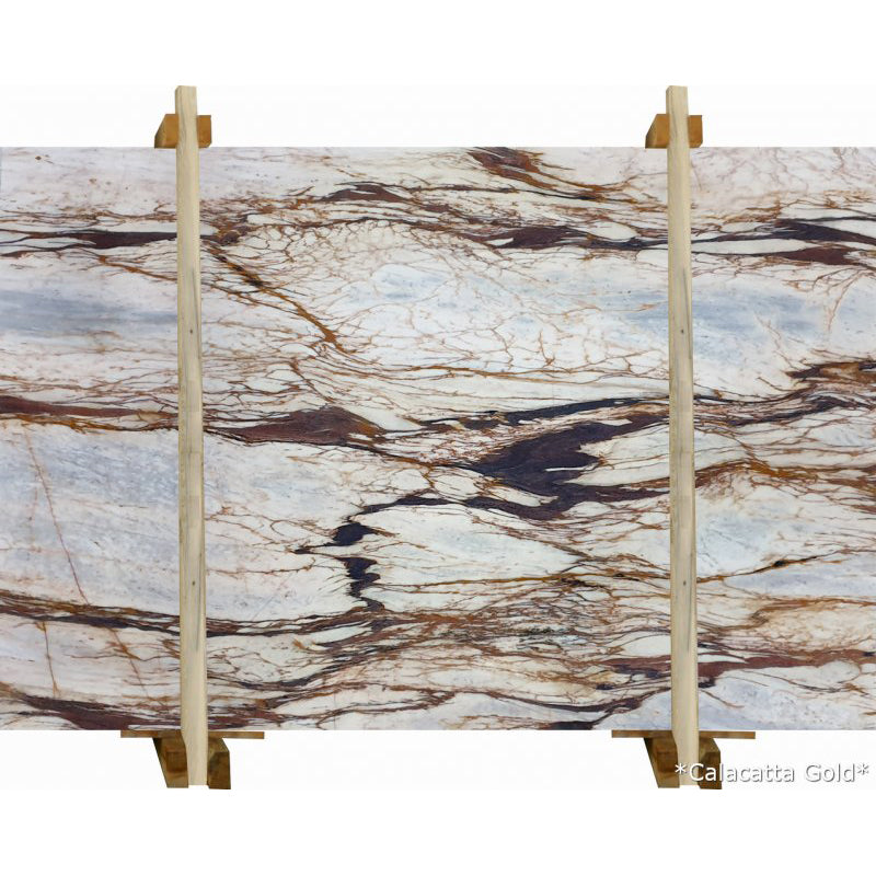 Calacatta Gold White Bookmatching Marble Slabs Polished - Livfloors Collection