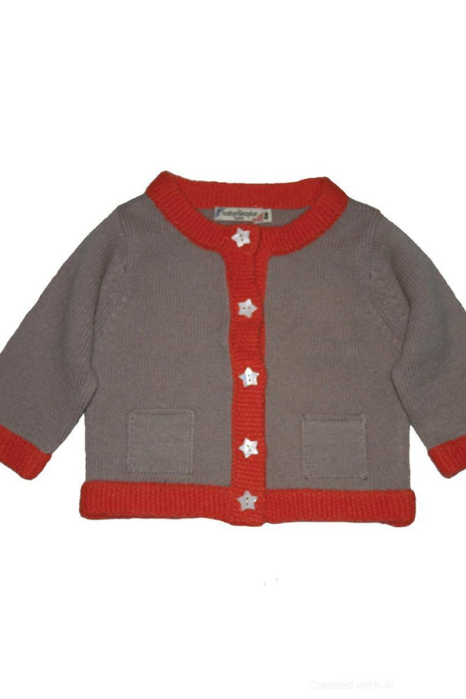 Camelia Cardigan - Beige/orange