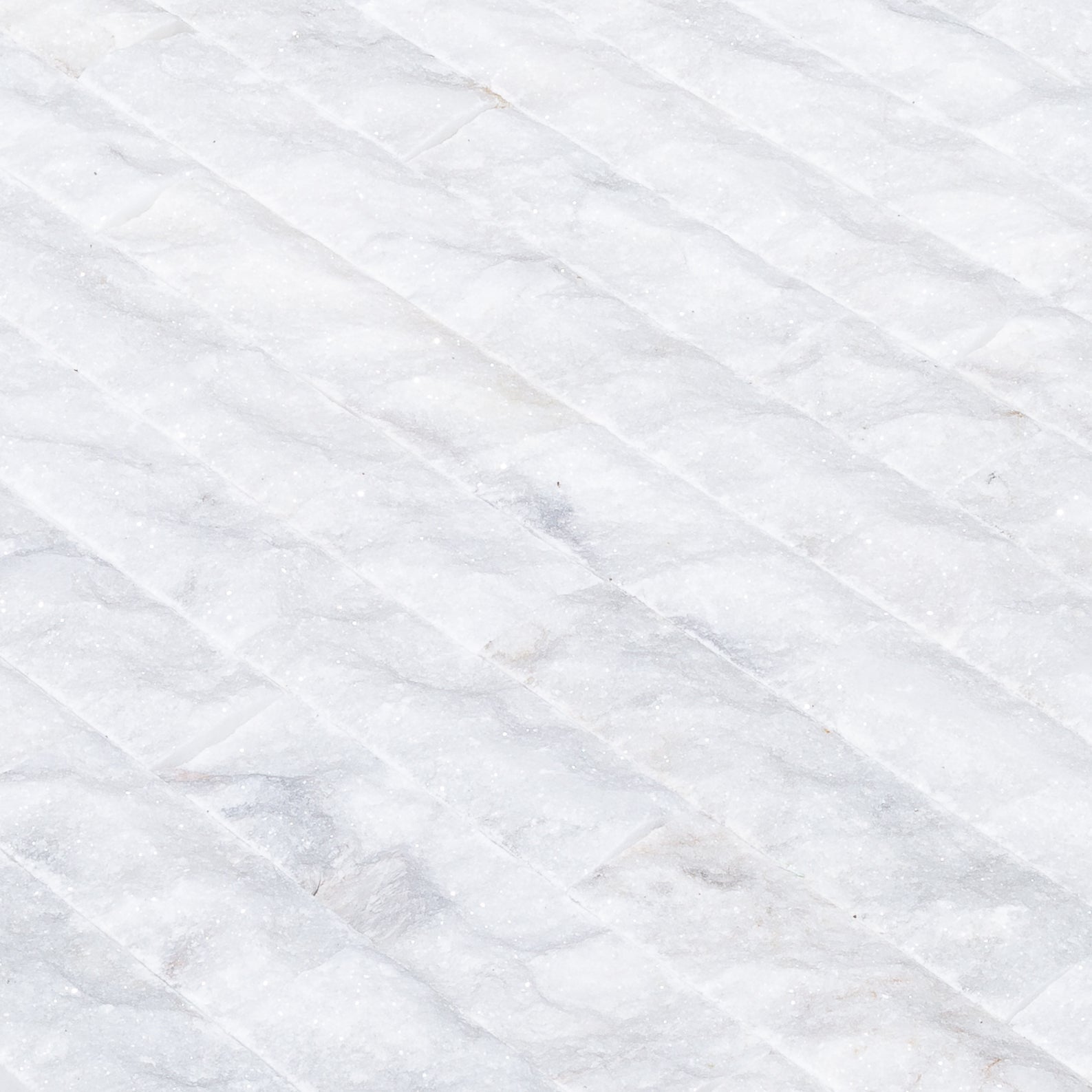 Carrara White 4"xFree Length Split-face Natural Marble Wall Tile - Belair Collection