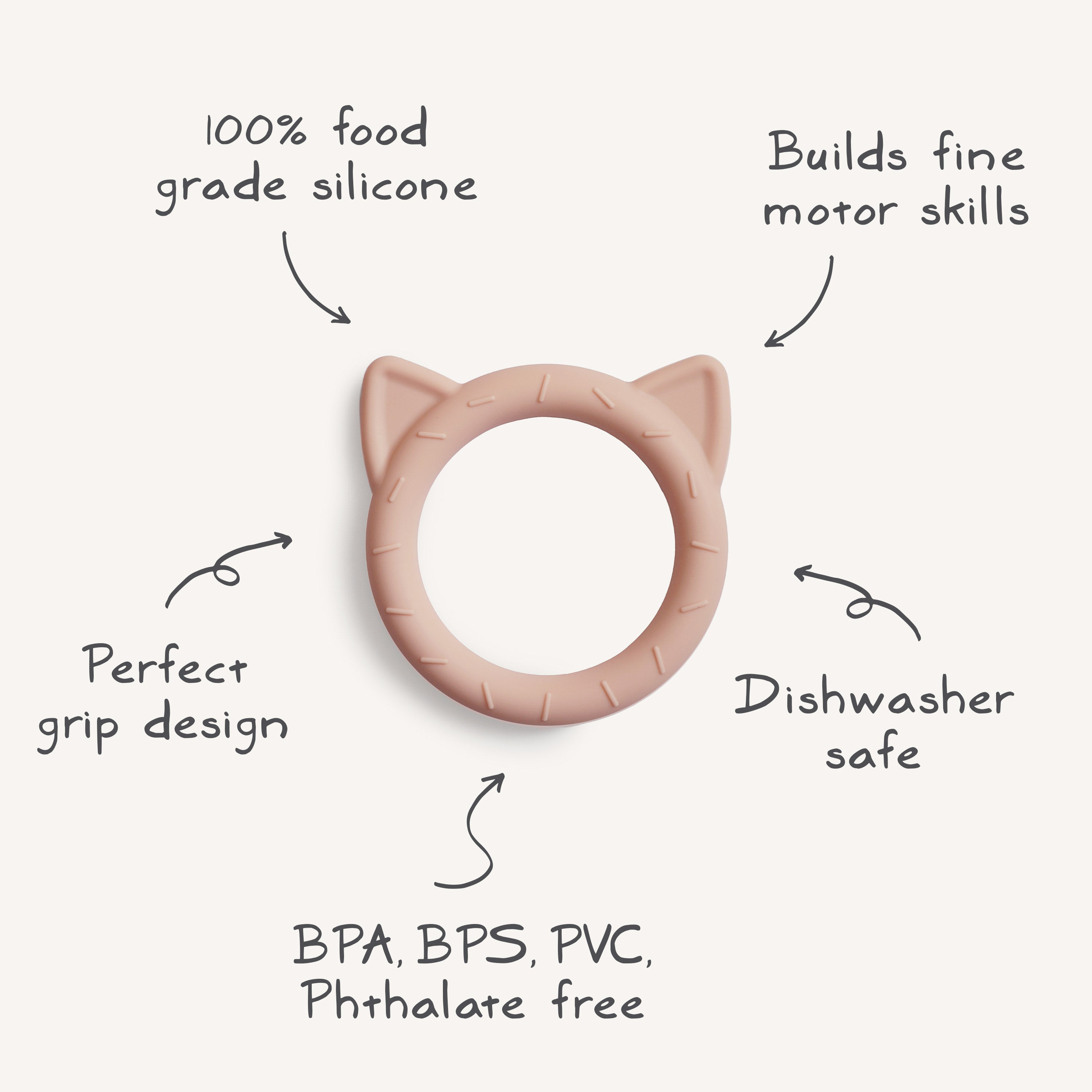 Cat Teether teether Mushie   