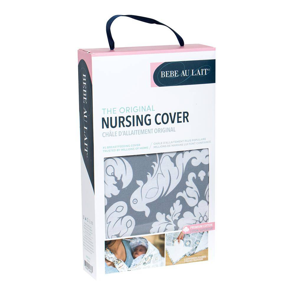 Chateau Silver Cotton Nursing Cover Nursing Cover Bebe au Lait   