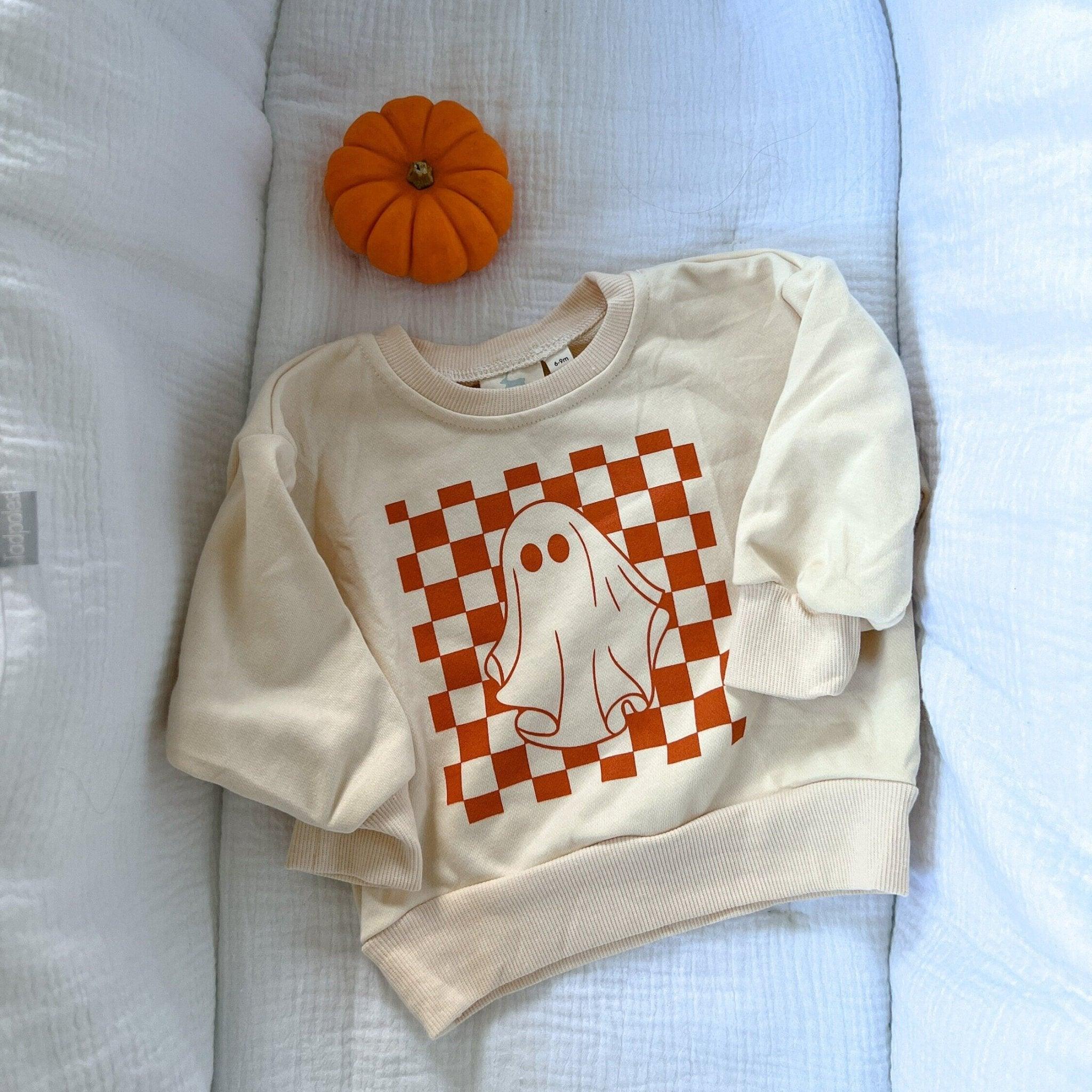 Checkered Ghost Crewneck Sweatshirt